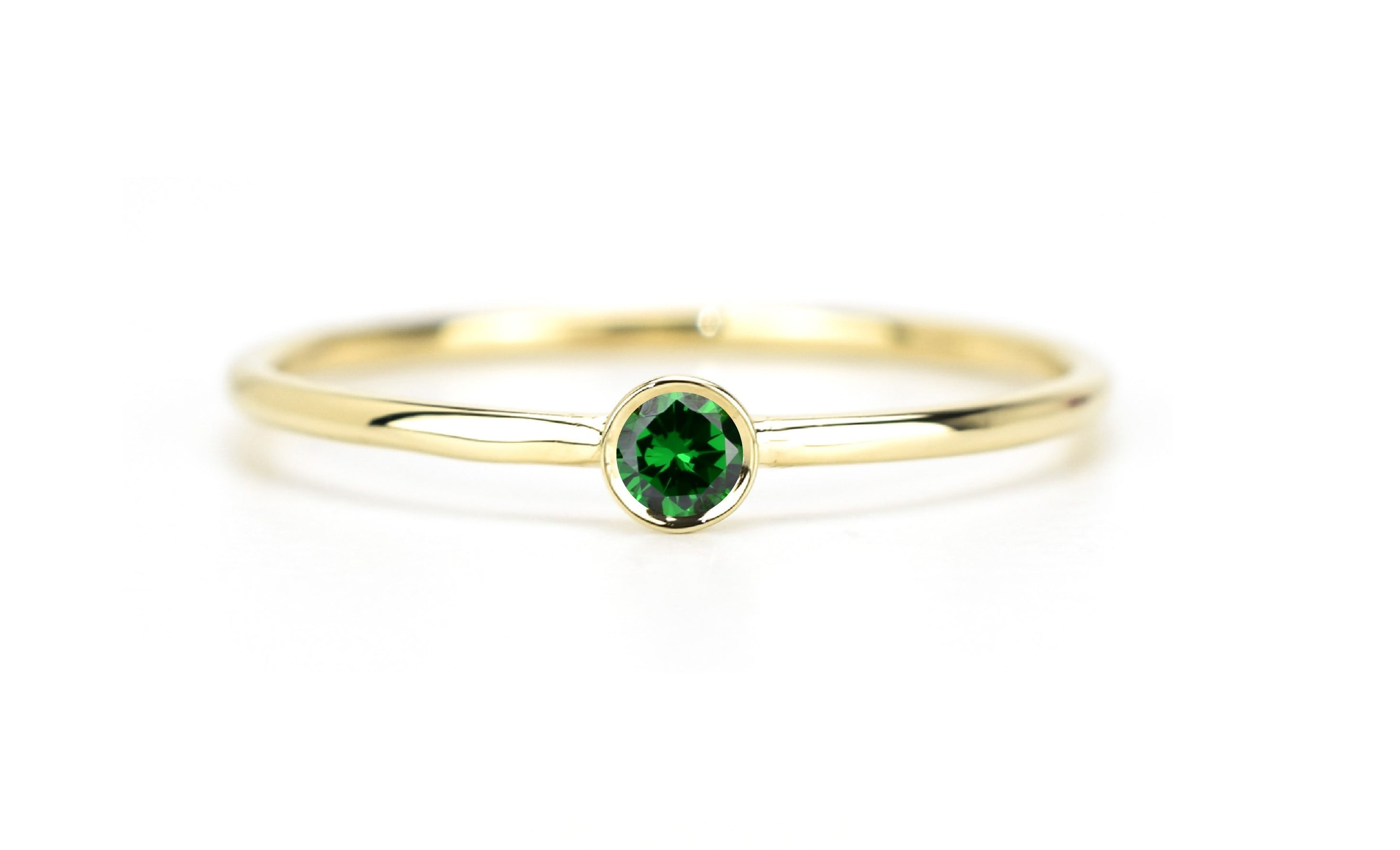 smaragd ring goud, 14k goud ring smaragd, groene ring goud