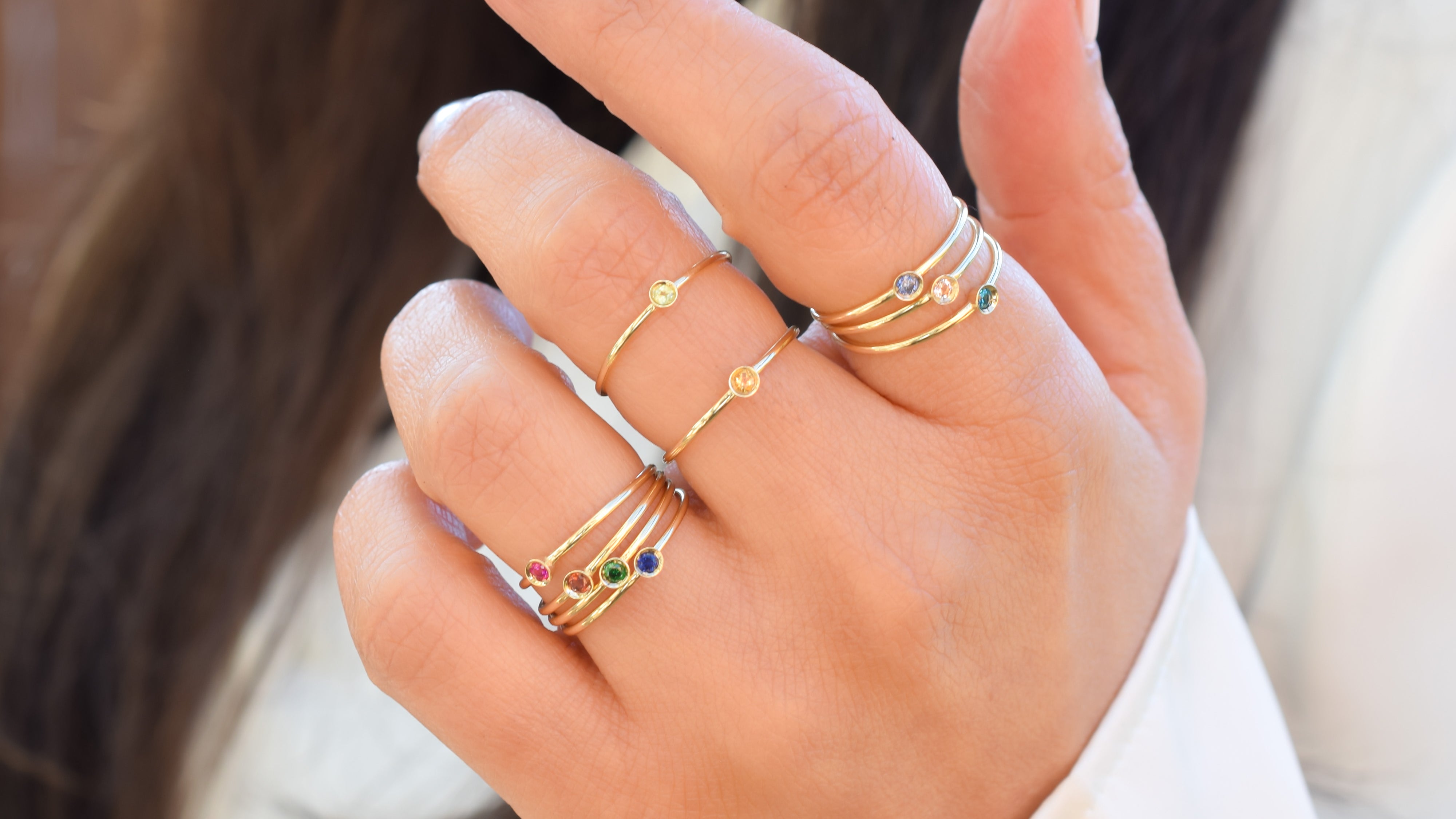 aanschruifring 14k tanzaniet, ring goud tanzaniet, blauwe ring goud