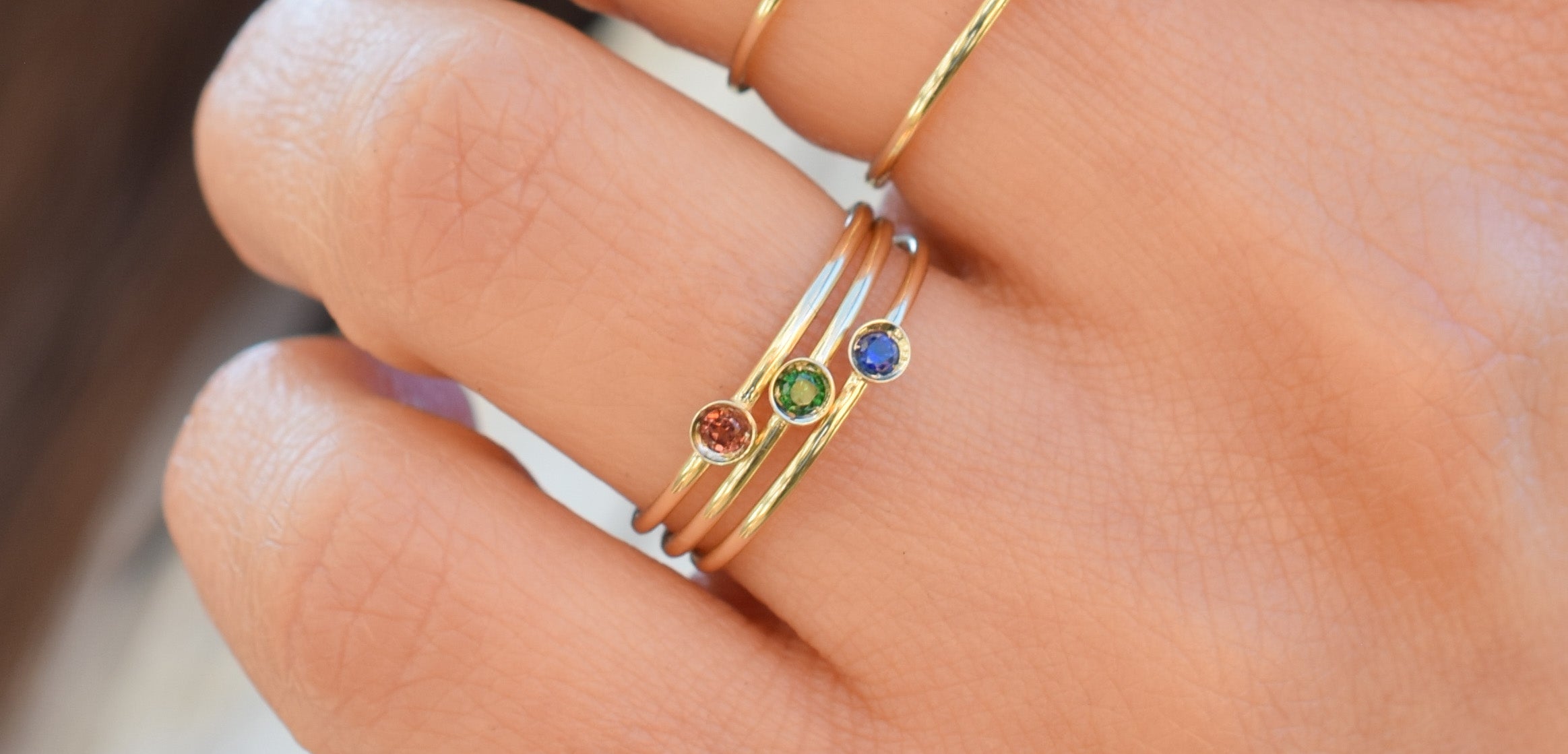 aanschruifring 14k tanzaniet, ring goud tanzaniet, blauwe ring goud