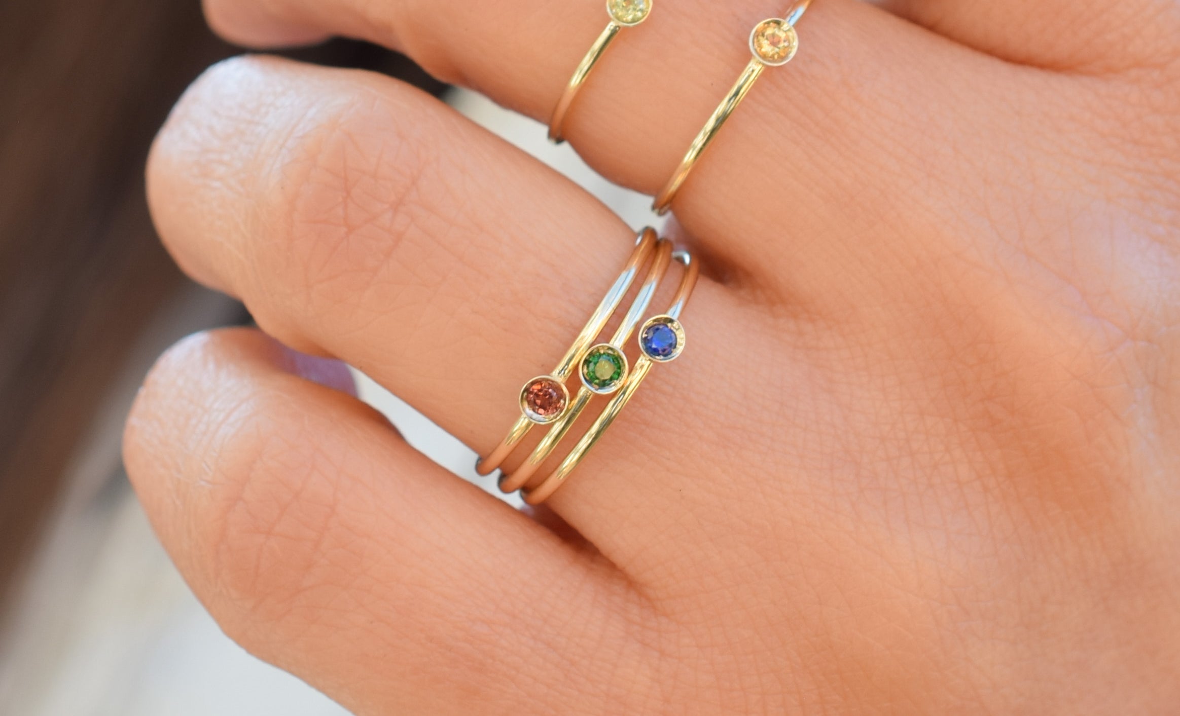 aanschruifring 14k tanzaniet, ring goud tanzaniet, blauwe ring goud