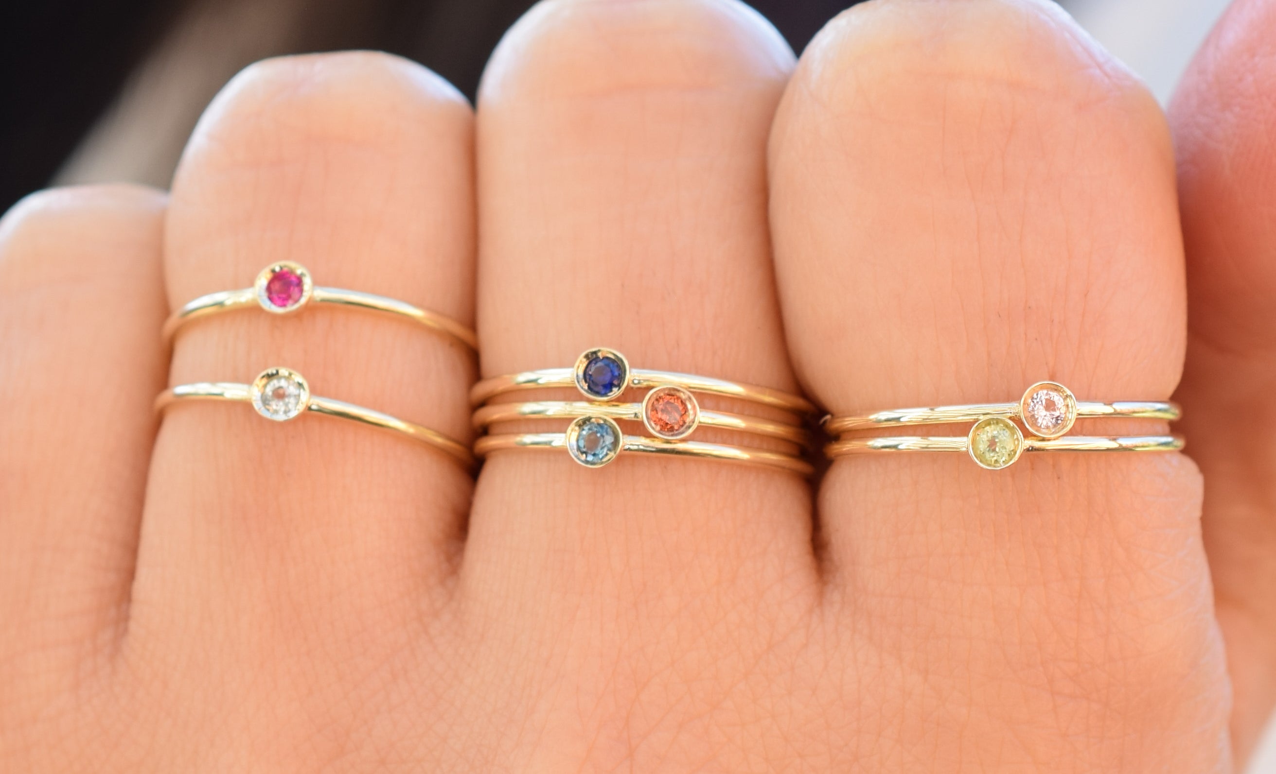 aanschruifring 14k tanzaniet, ring goud tanzaniet, blauwe ring goud