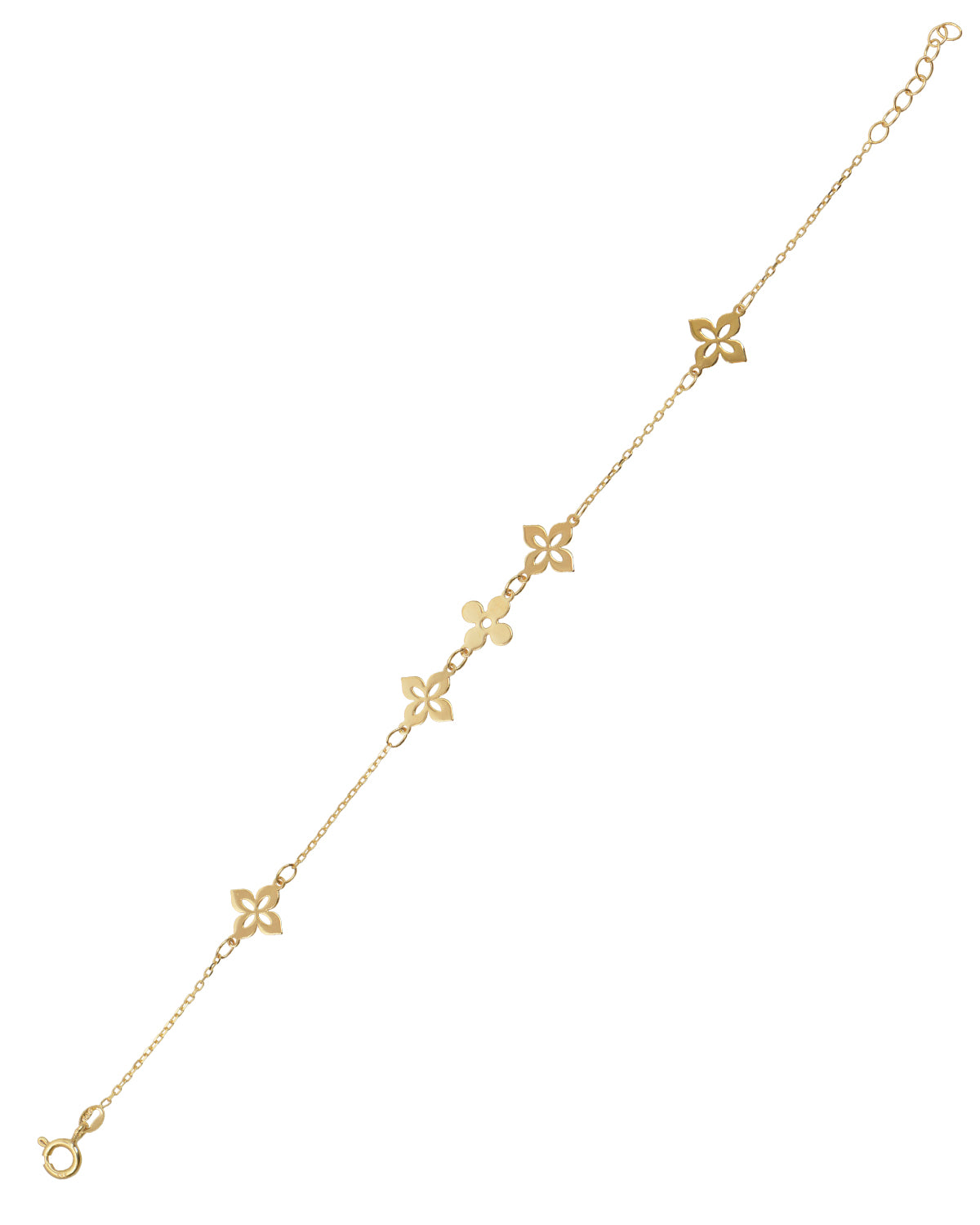 dames armband goud, gouden bloemen dames armband, gouden dames armband 14k goud