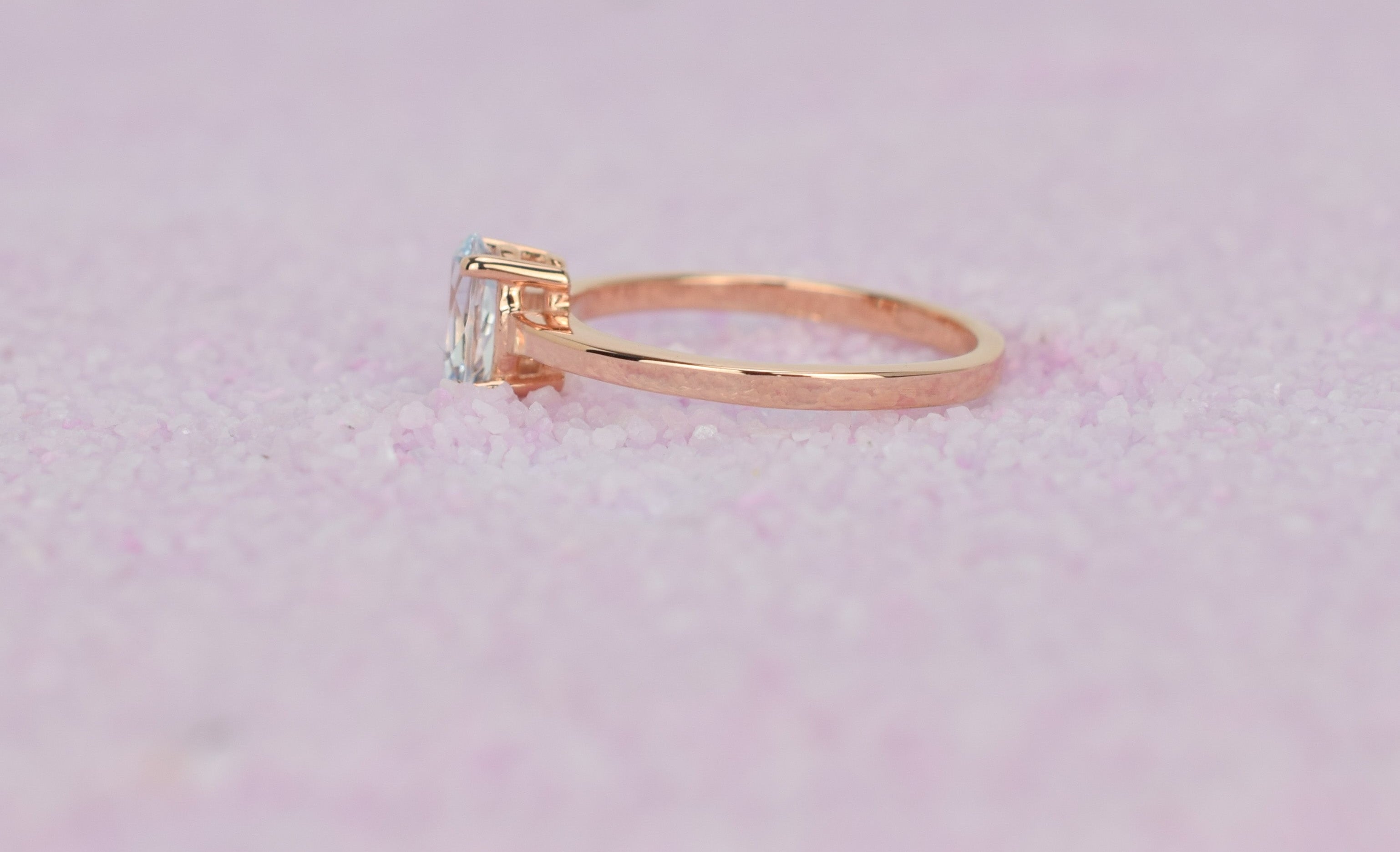 14k ovale ring, verlovingsring, 14k rose gouden ring, swarovski ring, gouden ring met steen, engagement ring, wedding ring rose gold