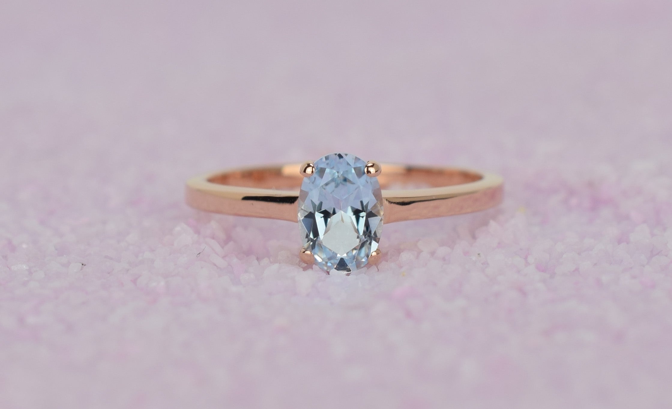 Natuurlijke topaas steen, 14 rose ring, gouden ring, swarovski ring, ovaalvormige ring, lichte topaas ring