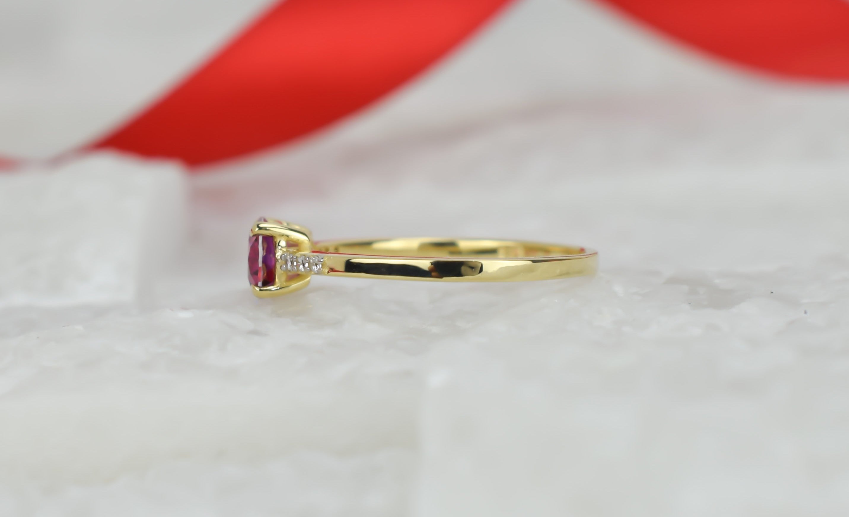 14k topaas ring, 14k rode topaas ring, swarovski ring, swarovski topaas ring, gouden topaas ring, swarovski gouden ring, 14k natuurlijke steen ring, birthstone ring, geboortesteen ring