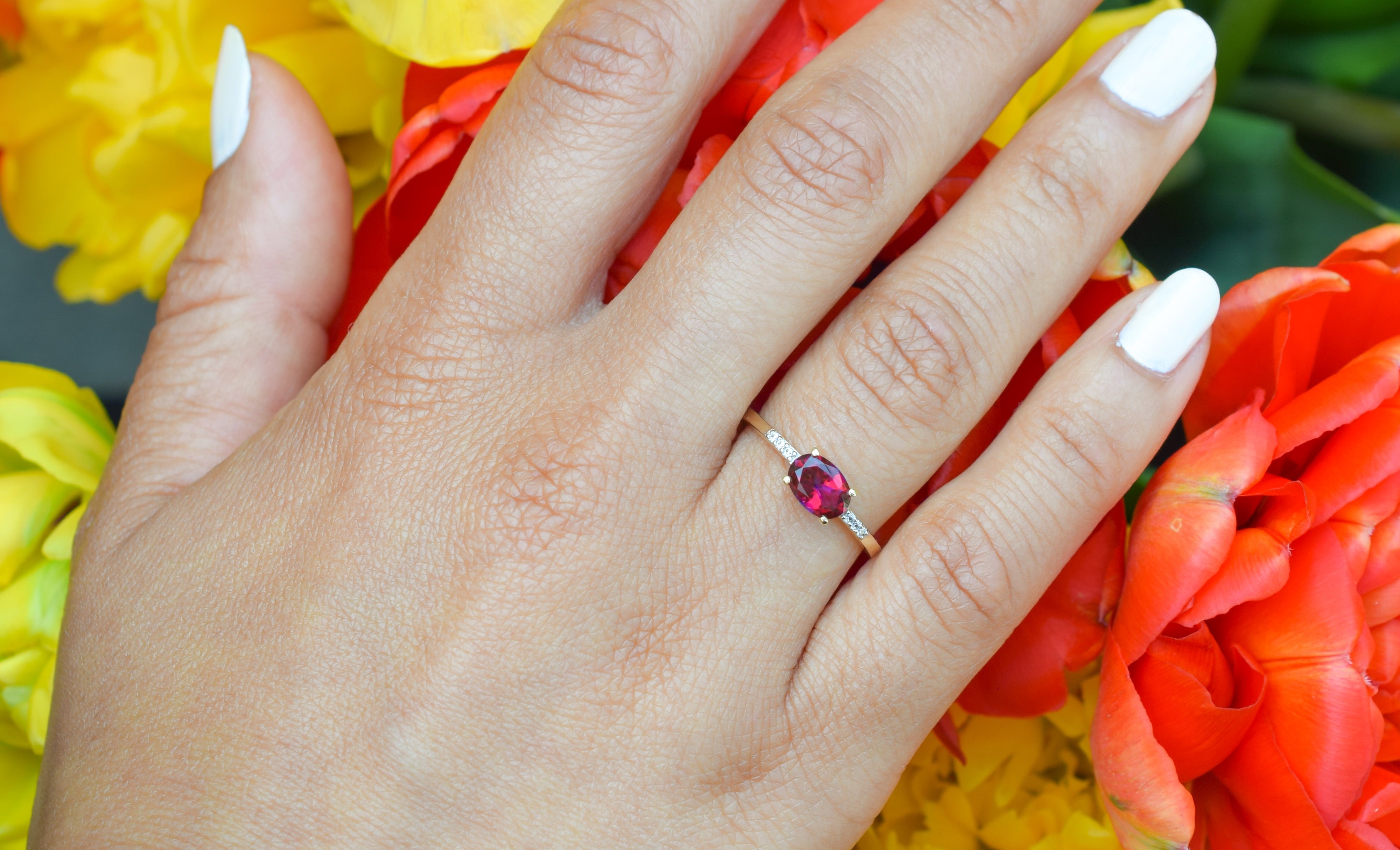 14k topaas ring, 14k rode topaas ring, swarovski ring, swarovski topaas ring, gouden topaas ring, swarovski gouden ring, 14k natuurlijke steen ring, birthstone ring, geboortesteen ring