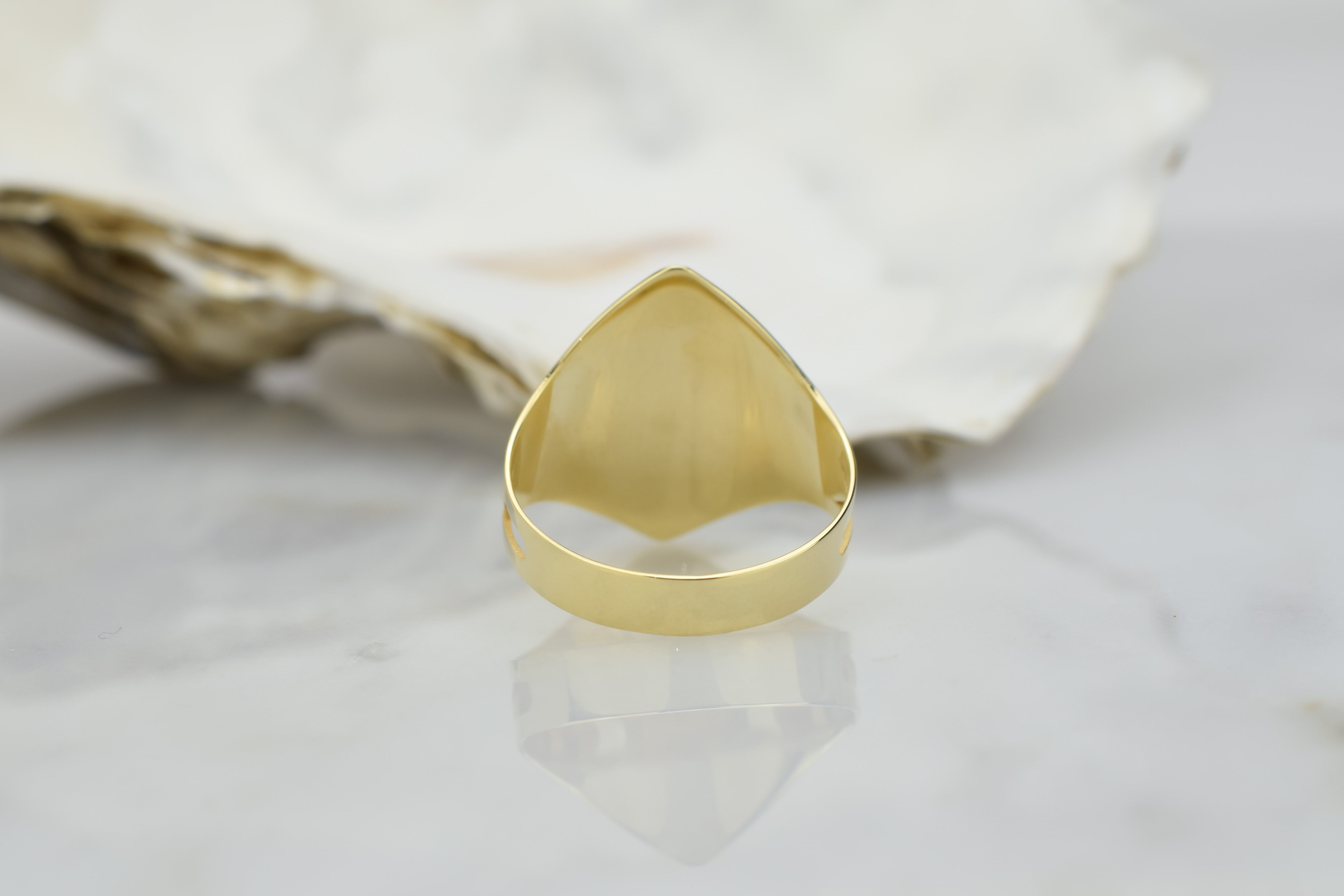 14k Vierkante Zegelring, Brede gouden ring, 14k Ring, Vrouwen Ring, Duim Ring, Statement Ring, Sieraden, Graveer Ring