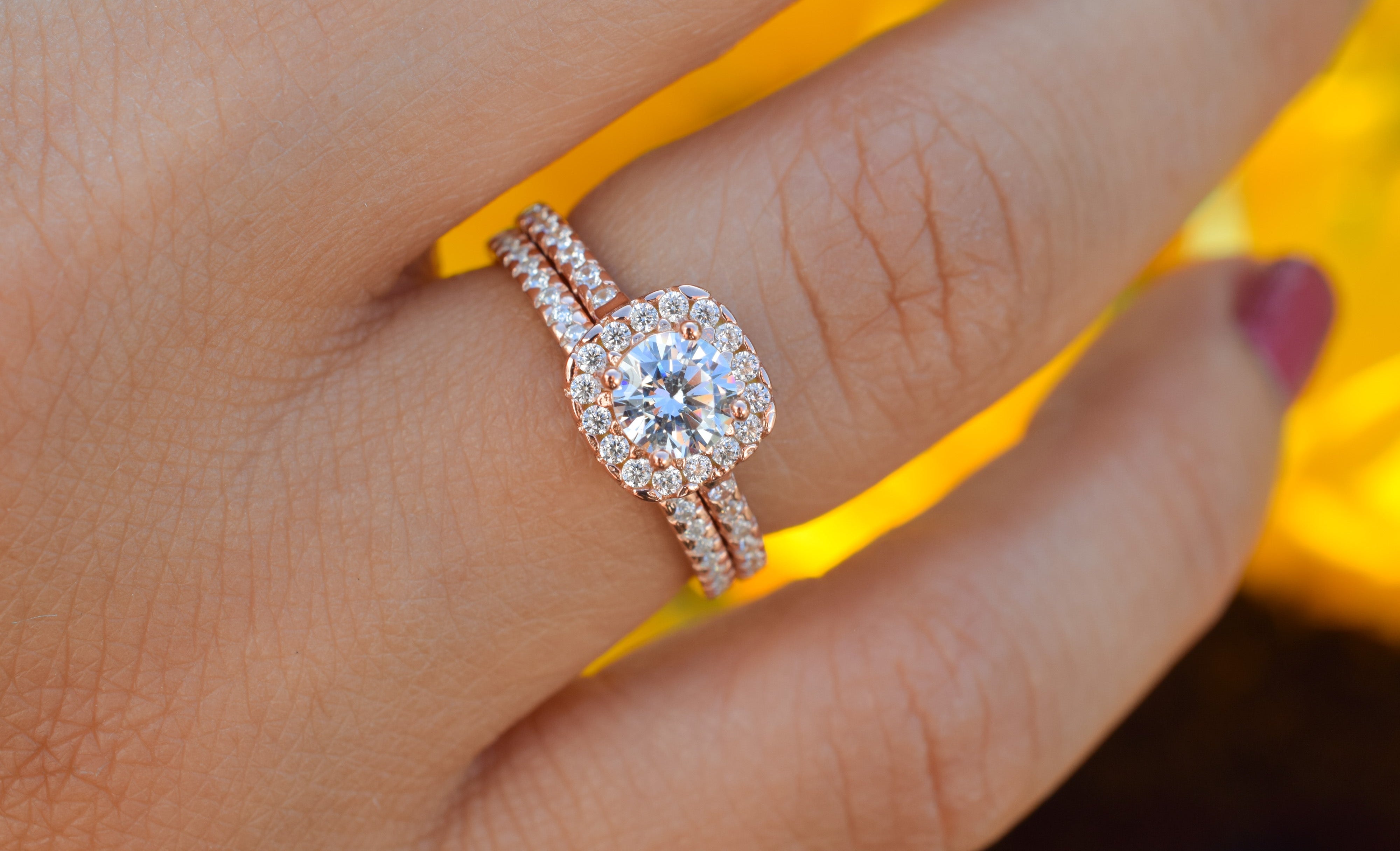 Ringset, Verlovingsring, trouwring, Halo ring, Zilveren ring, Gouden ringset, Solitaire ring, vriendschapsring, promise ring