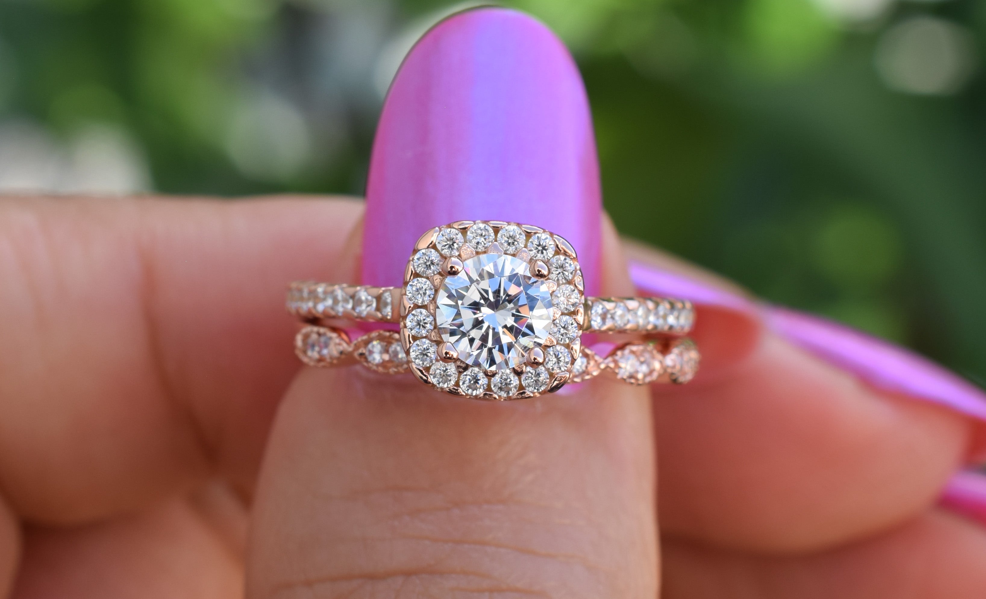 Ringset, Verlovingsring, trouwring, Halo ring, Zilveren ring, Gouden ringset, Solitaire ring, vriendschapsring, promise ring