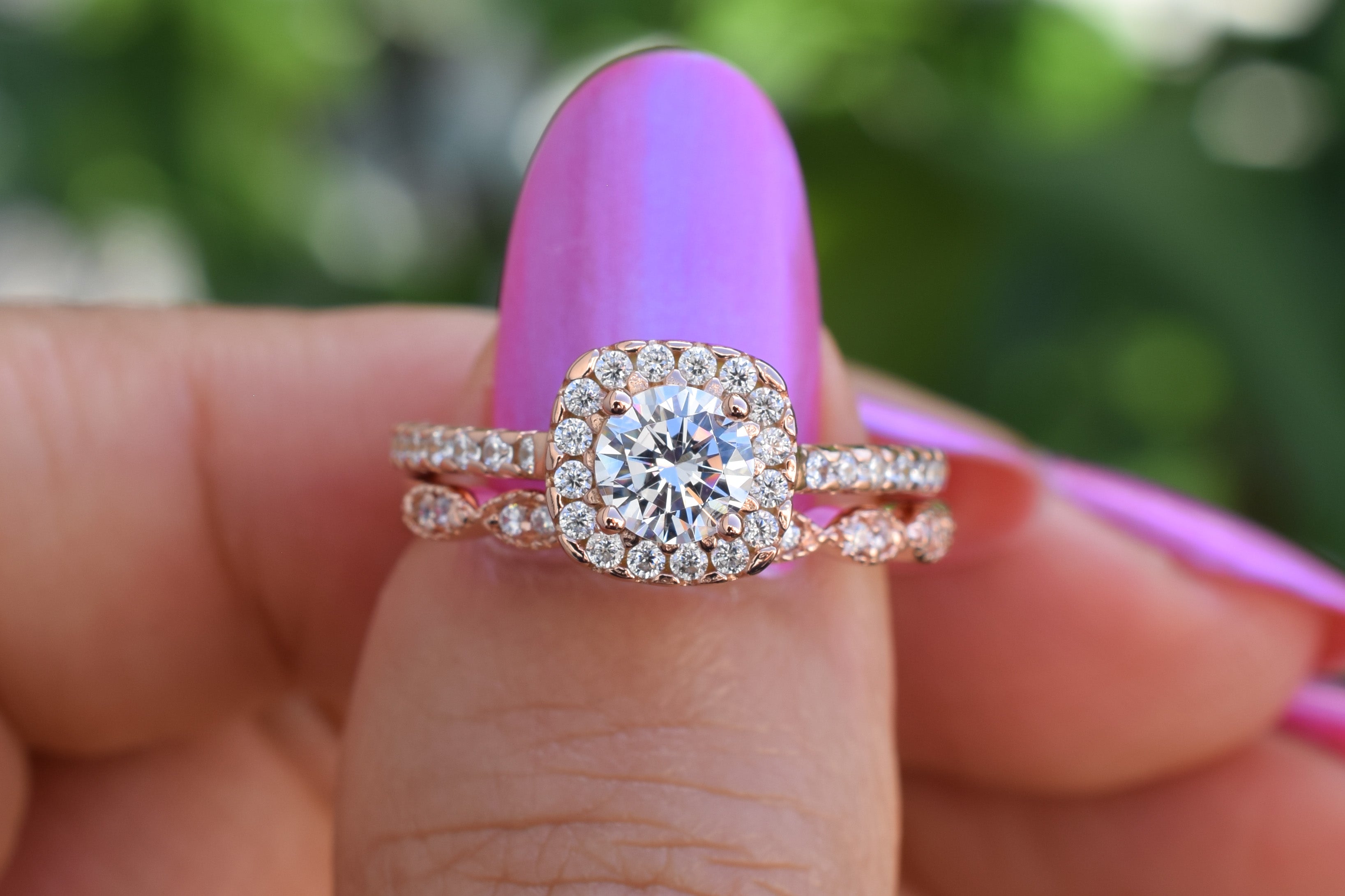 Ringset, Verlovingsring, trouwring, Halo ring, Zilveren ring, Gouden ringset, Solitaire ring, vriendschapsring, promise ring