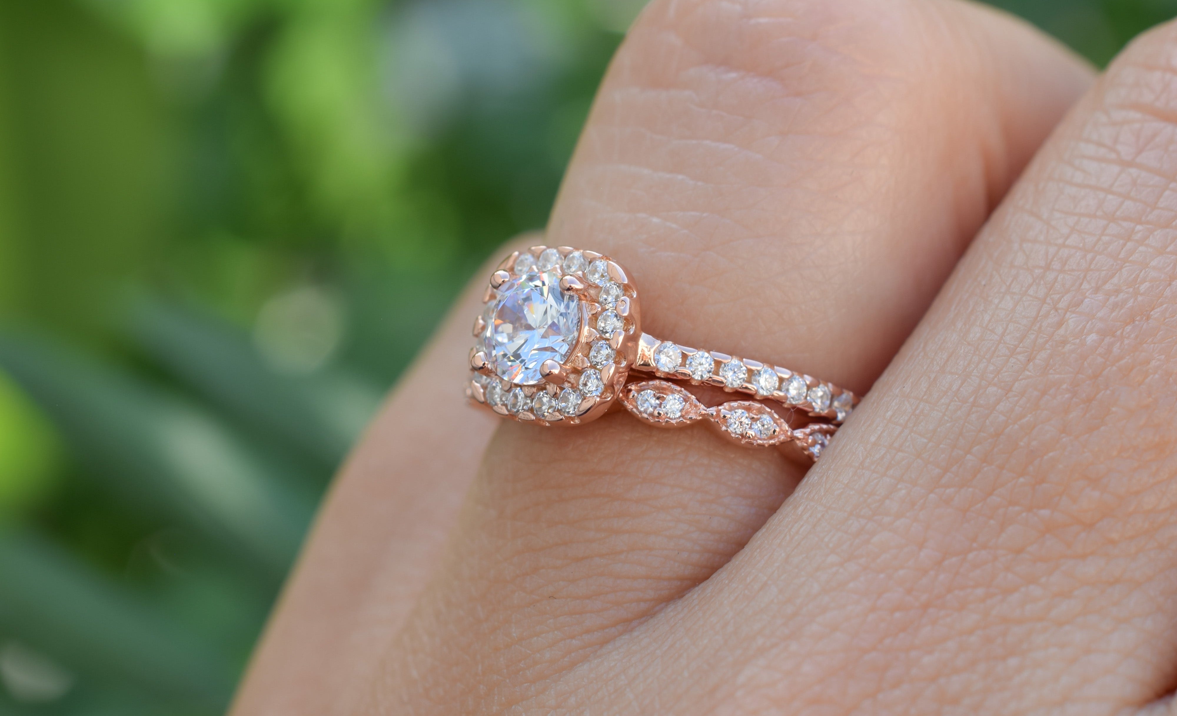 Ringset, Verlovingsring, trouwring, Halo ring, Zilveren ring, Gouden ringset, Solitaire ring, vriendschapsring, promise ring