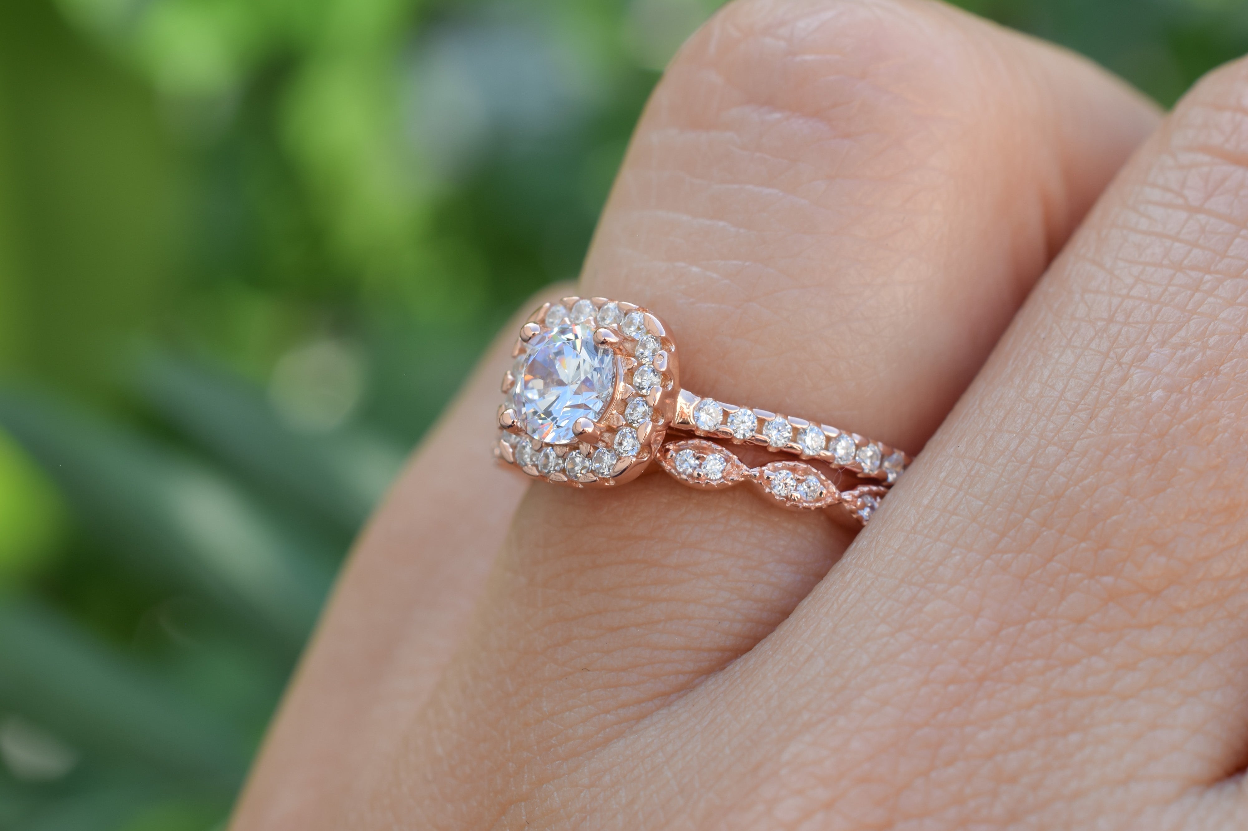 Ringset, Verlovingsring, trouwring, Halo ring, Zilveren ring, Gouden ringset, Solitaire ring, vriendschapsring, promise ring