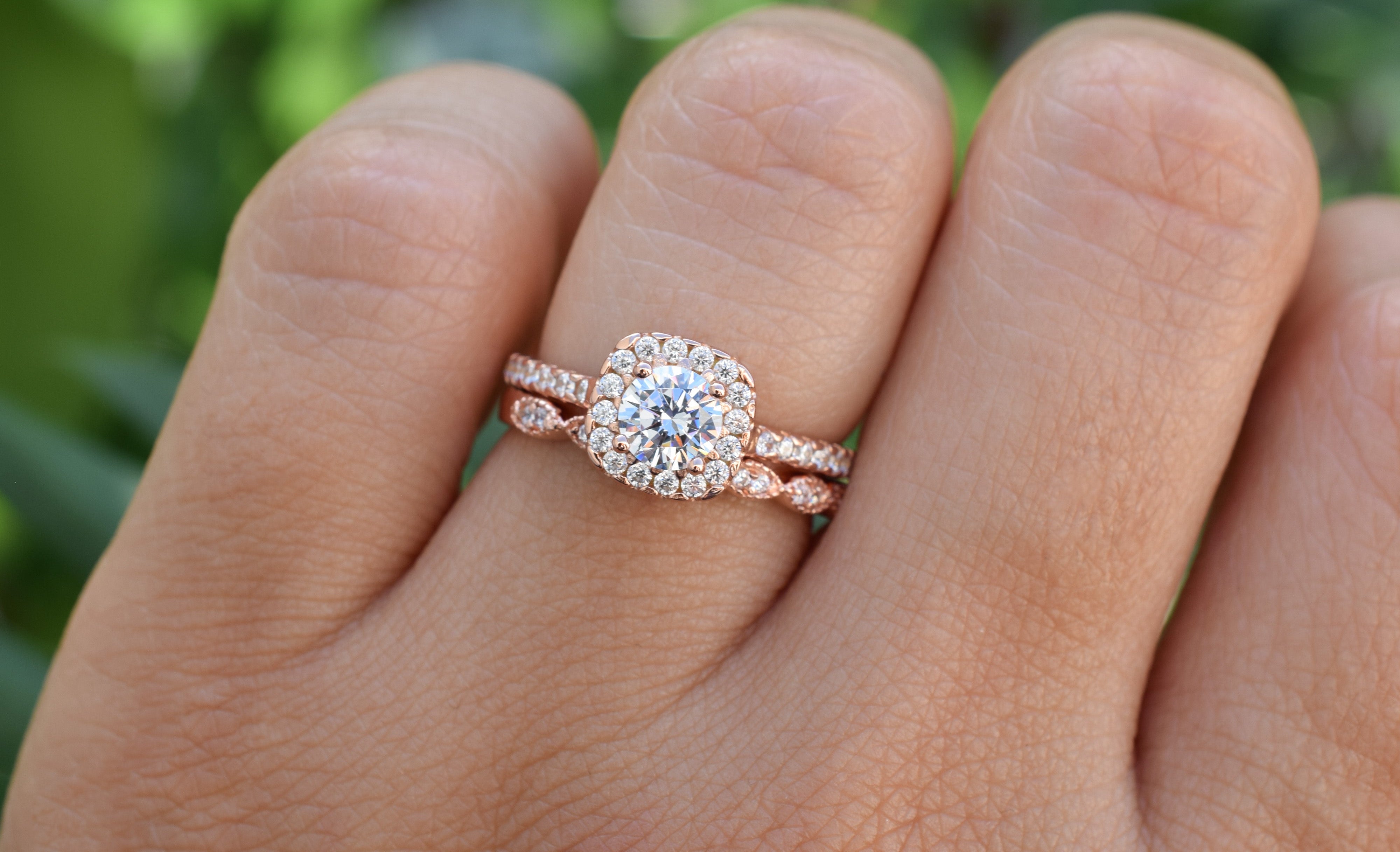 Ringset, Verlovingsring, trouwring, Halo ring, Zilveren ring, Gouden ringset, Solitaire ring, vriendschapsring, promise ring