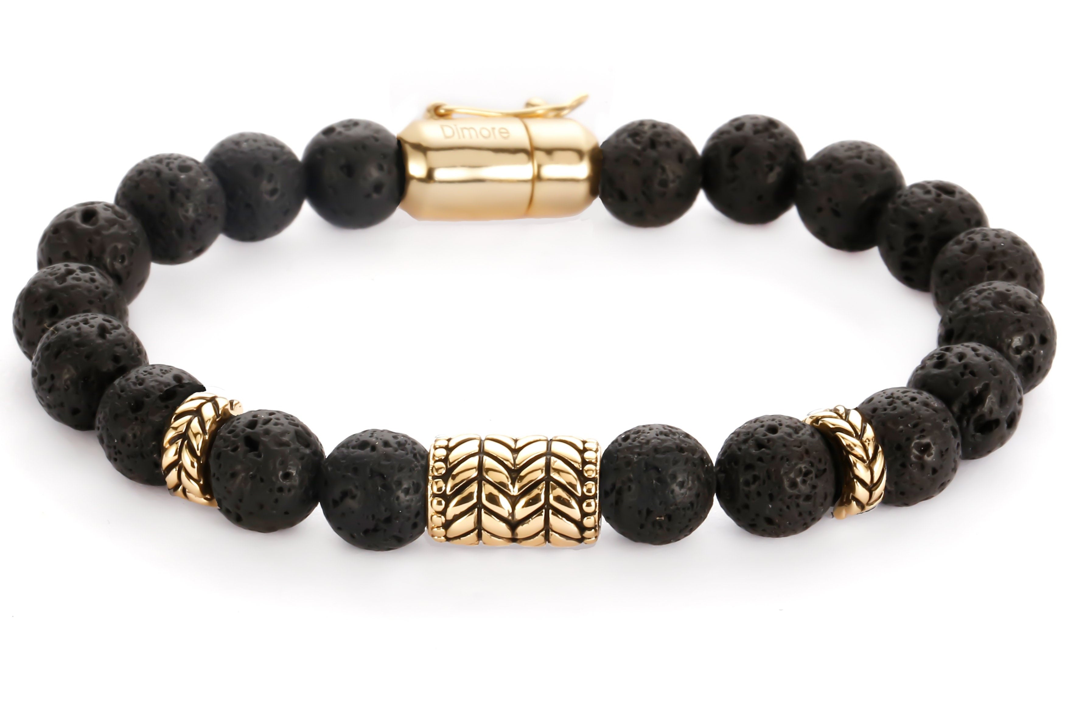 Black Callisto Gold, Volcano beads bracelet, volcano beads, black bead bracelet, Gold bead bracelet, feather bracelet, bali bracelet men