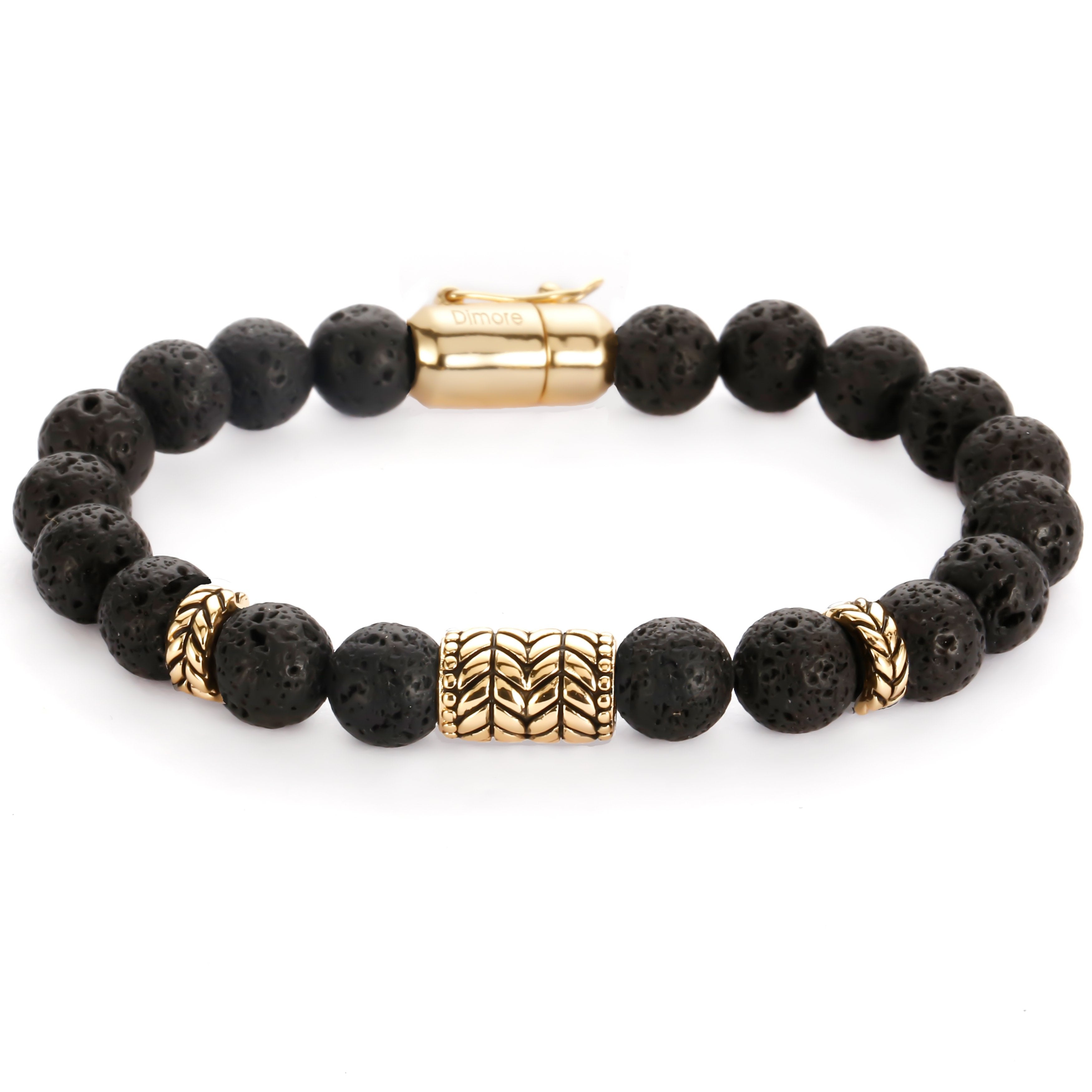 Black Callisto Gold, Volcano beads bracelet, volcano beads, black bead bracelet, Gold bead bracelet, feather bracelet, bali bracelet men