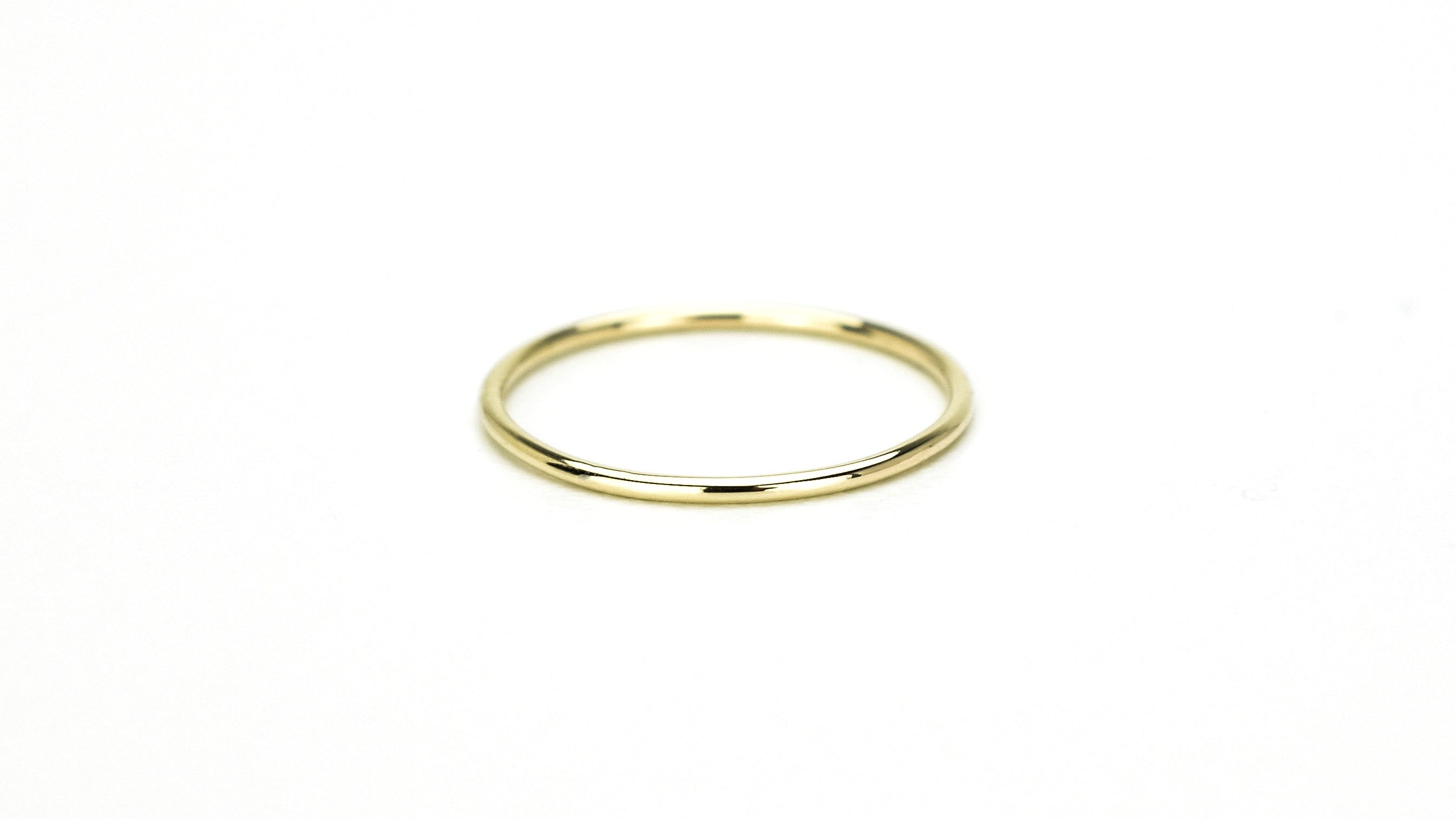 Aanschuifring, ronde ring, 14k gouden ring, subtiele ring, 14k ring, 585 gouden ring, gepolijste ring