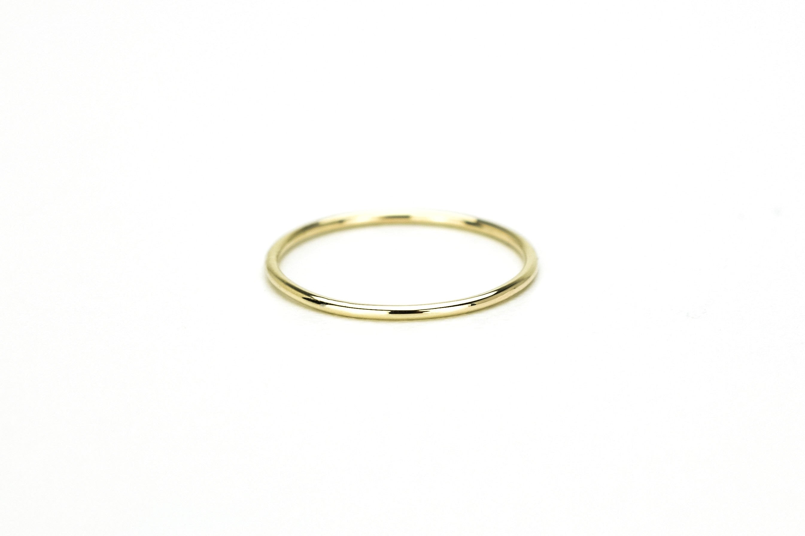 Aanschuifring, ronde ring, 14k gouden ring, subtiele ring, 14k ring, 585 gouden ring, gepolijste ring