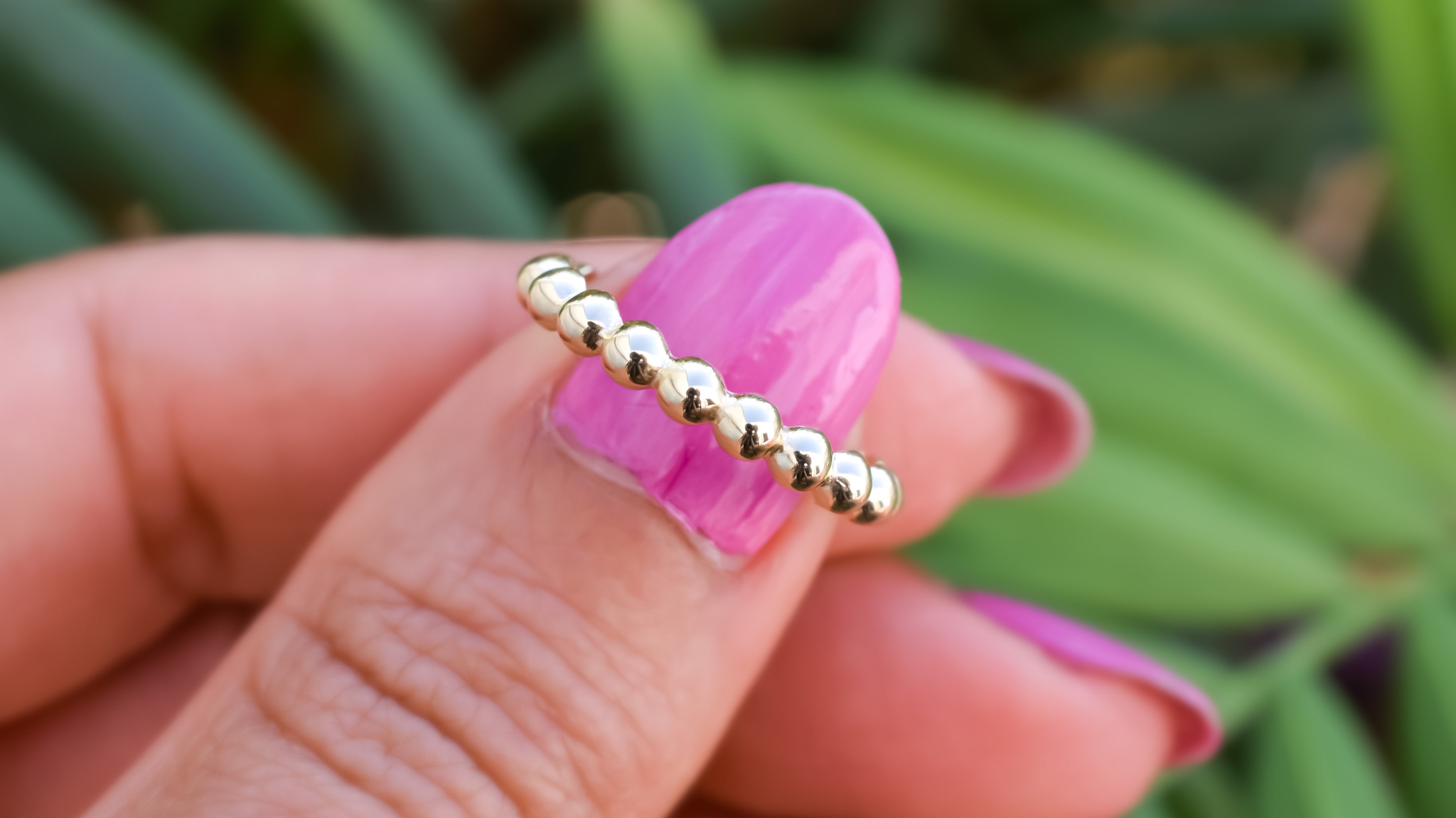 14k Bolletjes ring, bolletjes ring goud, aanschuifring goud, 14k geheel gouden ring, ring stapelring goud, trendy ring, 14k ring, damesring, sieraden goud