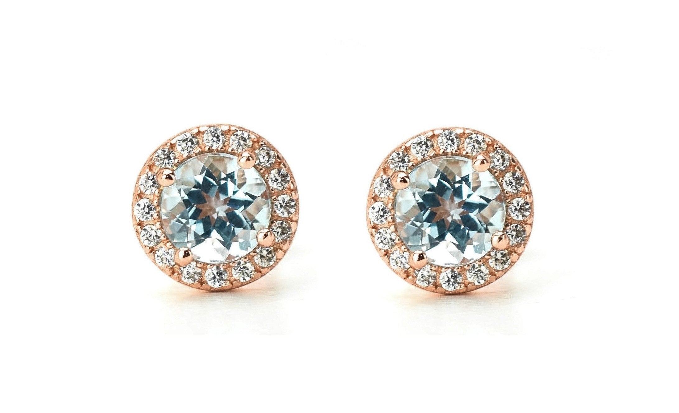 Gouden topaas oorbellen, Topaas oorbellen, gouden topaas oorknoppen, blauwe oorbellen, natuurlijke topaas stenen, blauwe topaas gouden oorbellen, birthstone oorbellen, geboortesteen topaas oorbellen