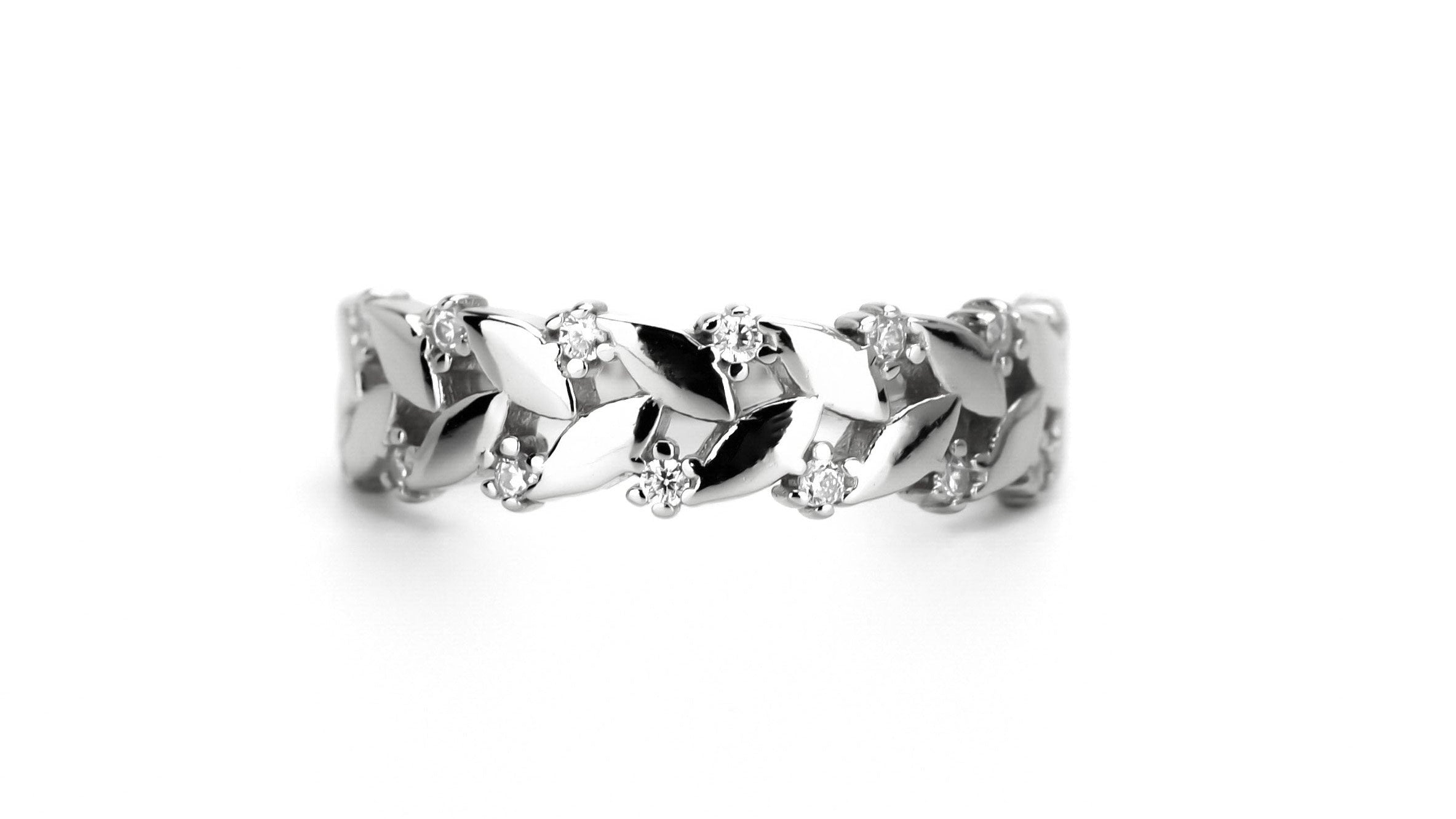 gouden statement ring, leaf ring goud, zilveren ring met blaadjes, blaadjes ring met stenen, blaadjes ring rose goud, gouden ring met blaadjes en stenen