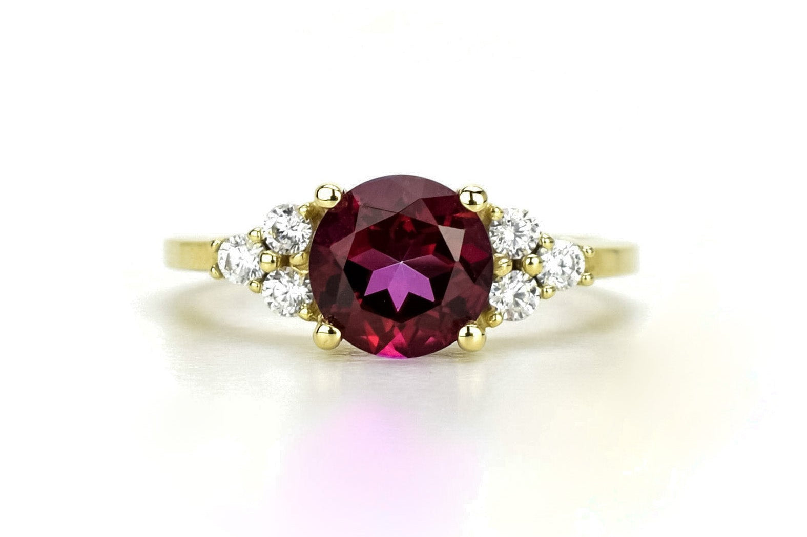 14k ring, swarovski ring goud, gouden swarovski steen ring, topaas ring, rode topaas ring, natuurlijke steen, topaas 18k ring, verlovingsring, vintage gouden ring, vintage 14k ring