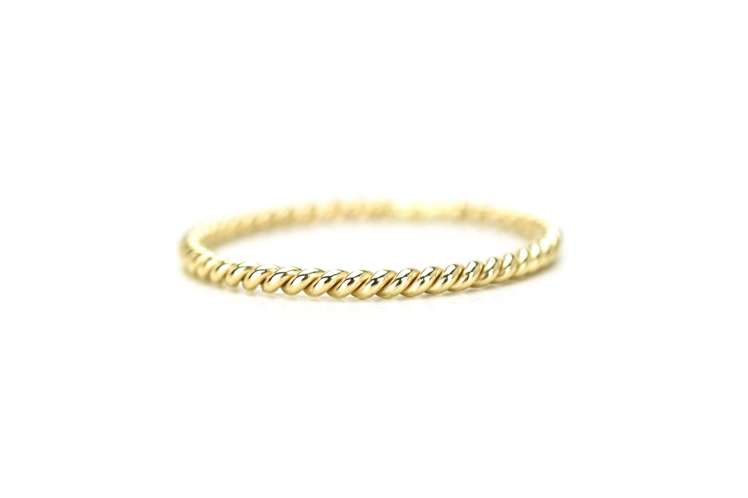 14 karaat twisted ring, gouden aanschuifring, aanschuifring voor dames, gedraaide ring zonder steen, 14 karaat stapelring, twisted ring 14 karaat