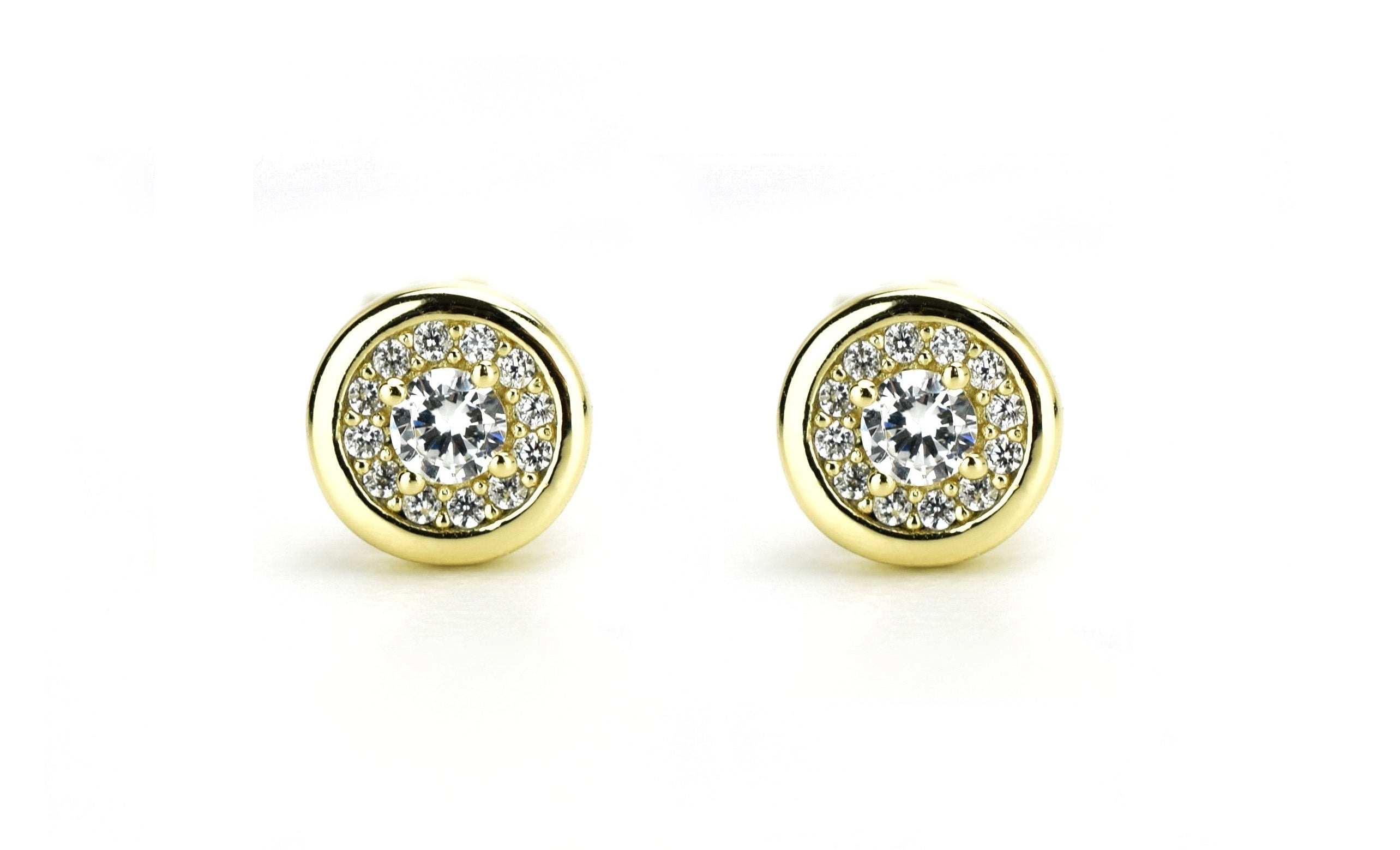 rondjes oorbellen, oorknoppen goud, zilveren oorbellen, ronde zilveren oorbellen, halo oorknoppen, cirkel oorbellen, oorknoppen kleine rondjes, bemyjewels.com