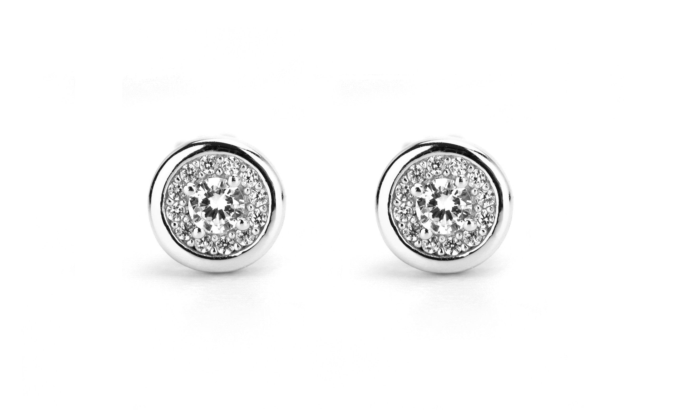 rondjes oorbellen, oorknoppen goud, zilveren oorbellen, ronde zilveren oorbellen, halo oorknoppen, cirkel oorbellen, oorknoppen kleine rondjes, bemyjewels.com