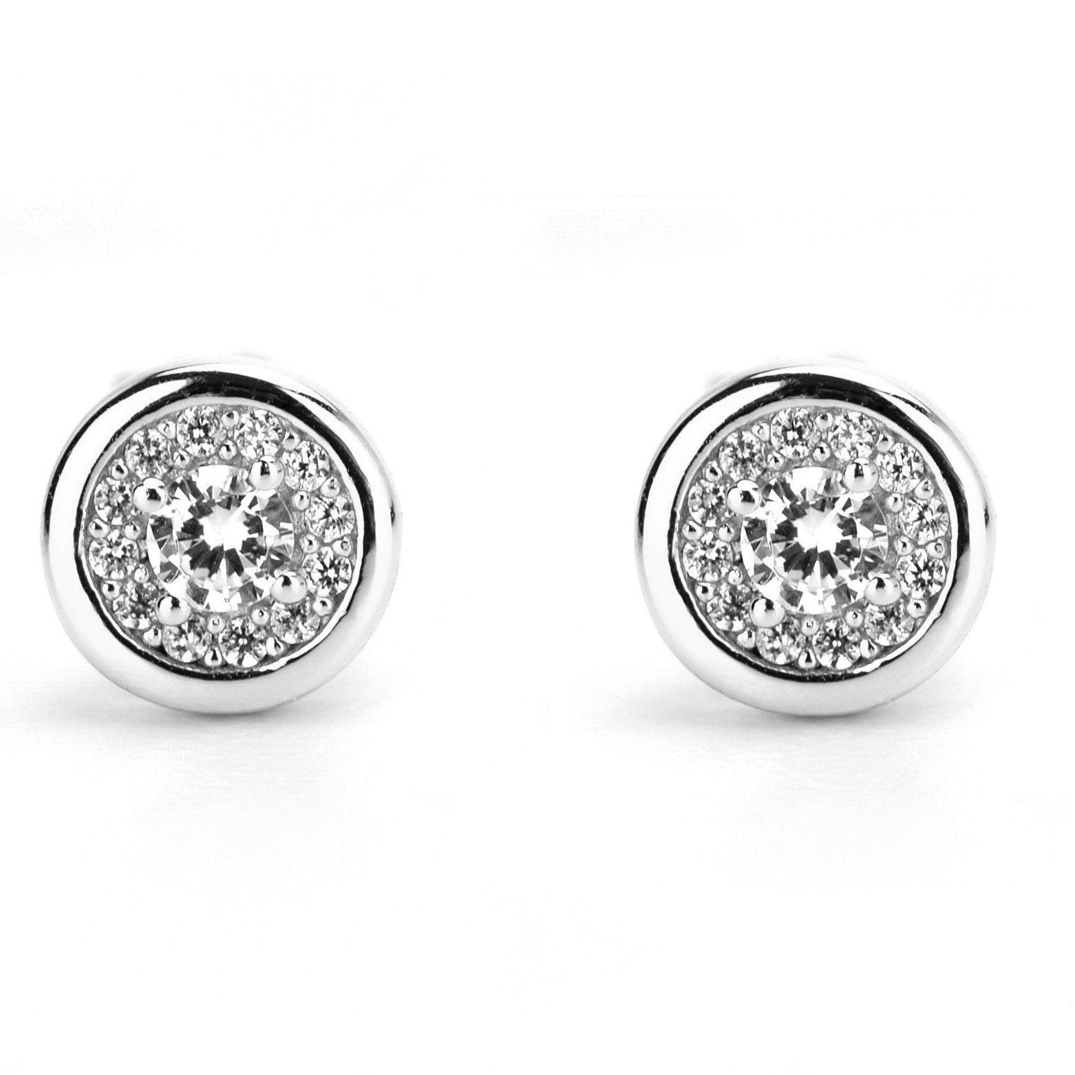 rondjes oorbellen, oorknoppen goud, zilveren oorbellen, ronde zilveren oorbellen, halo oorknoppen, cirkel oorbellen, oorknoppen kleine rondjes, bemyjewels.com