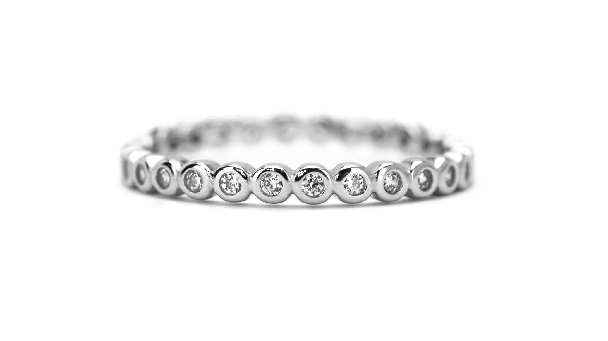 rondjes ring, rose cirkel ring, rose rondjes ring, cirkel bezel ring, full eternity ring, aanschuifring rose, rose aanschuifring