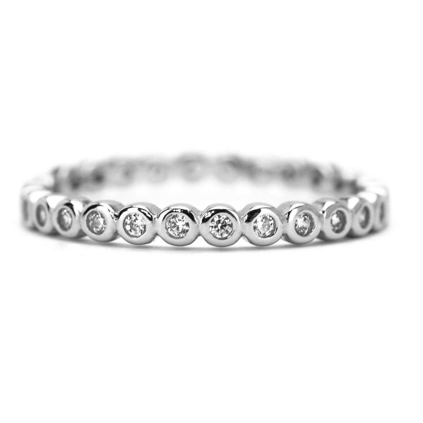 rondjes ring, rose cirkel ring, rose rondjes ring, cirkel bezel ring, full eternity ring, aanschuifring rose, rose aanschuifring