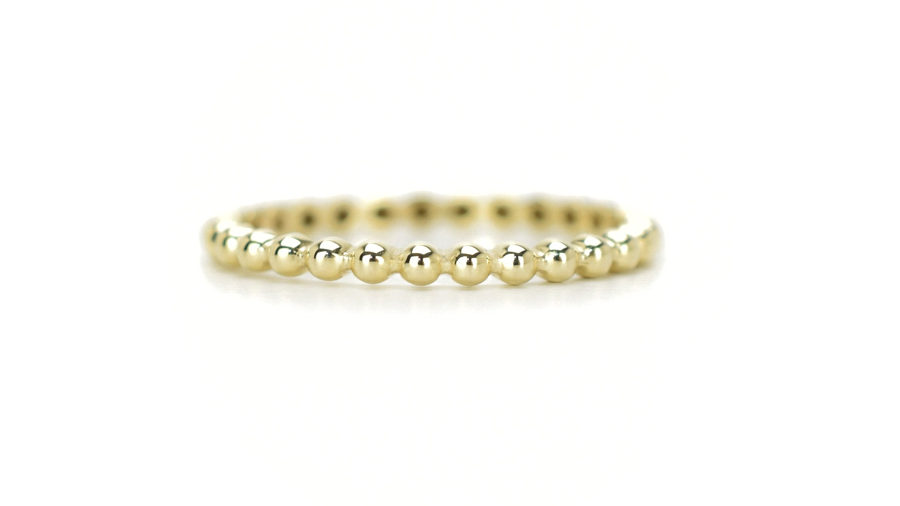 bolletjes ring, stapelring goud, aanschuifring goud, luxe ring, 14k gouden balletjes ring, eternity gouden ring