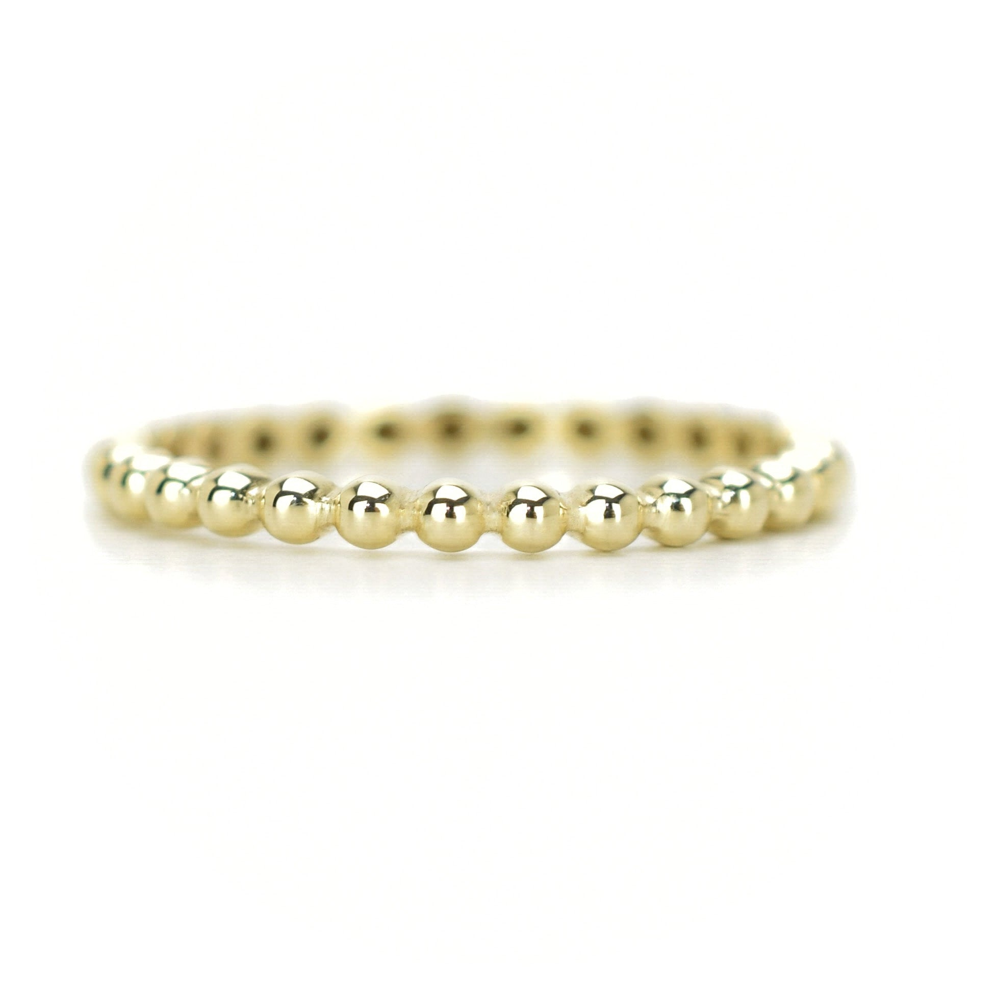 bolletjes ring, stapelring goud, aanschuifring goud, luxe ring, 14k gouden balletjes ring, eternity gouden ring