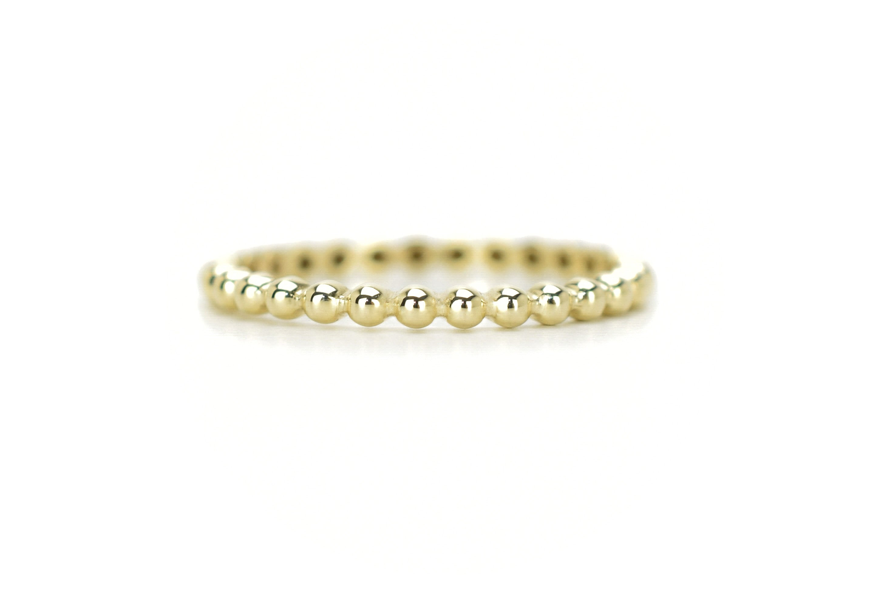 bolletjes ring, stapelring goud, aanschuifring goud, luxe ring, 14k gouden balletjes ring, eternity gouden ring