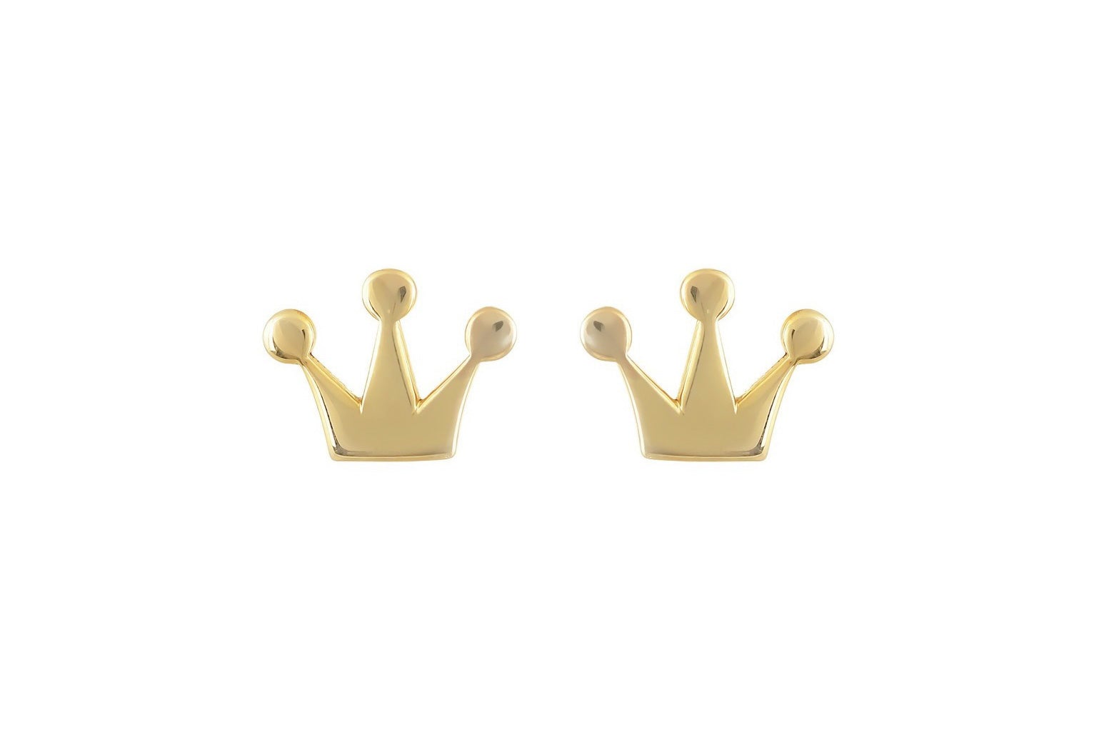 kroon oorbellen goud, gouden oorbellen voor dames, dames oorbellen kroon, 14k kroon oorbellen, 14 karaat kleine kroon oorbellen, 14k kroon oorknoppen voor meisjes