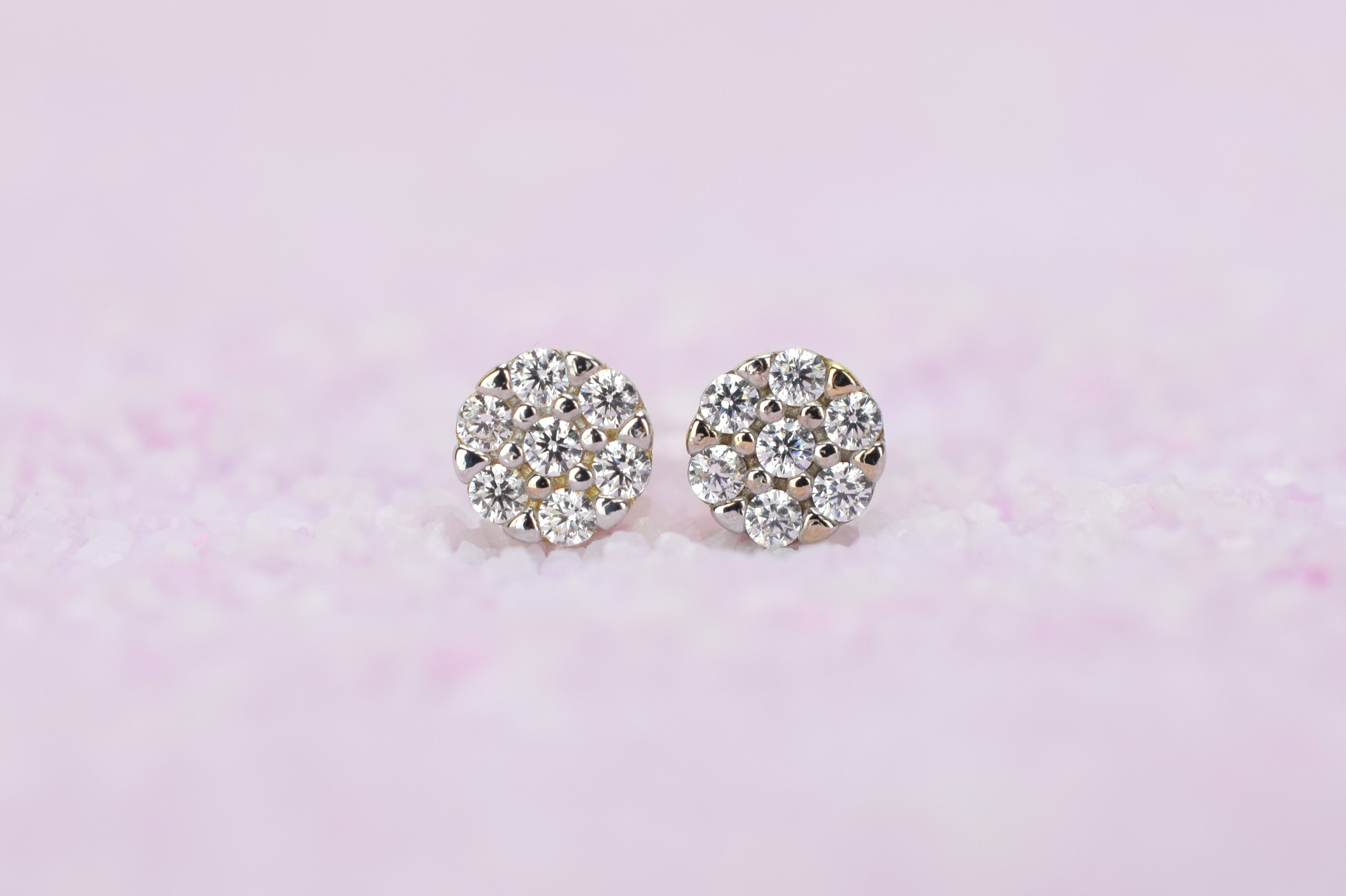 14 karaat gouden oorbellen, oorbellen goud, gouden bloemen oorbellen, oorbellen 14k bloemen, petite oorbellen goud, 14k oorbellen met stenen