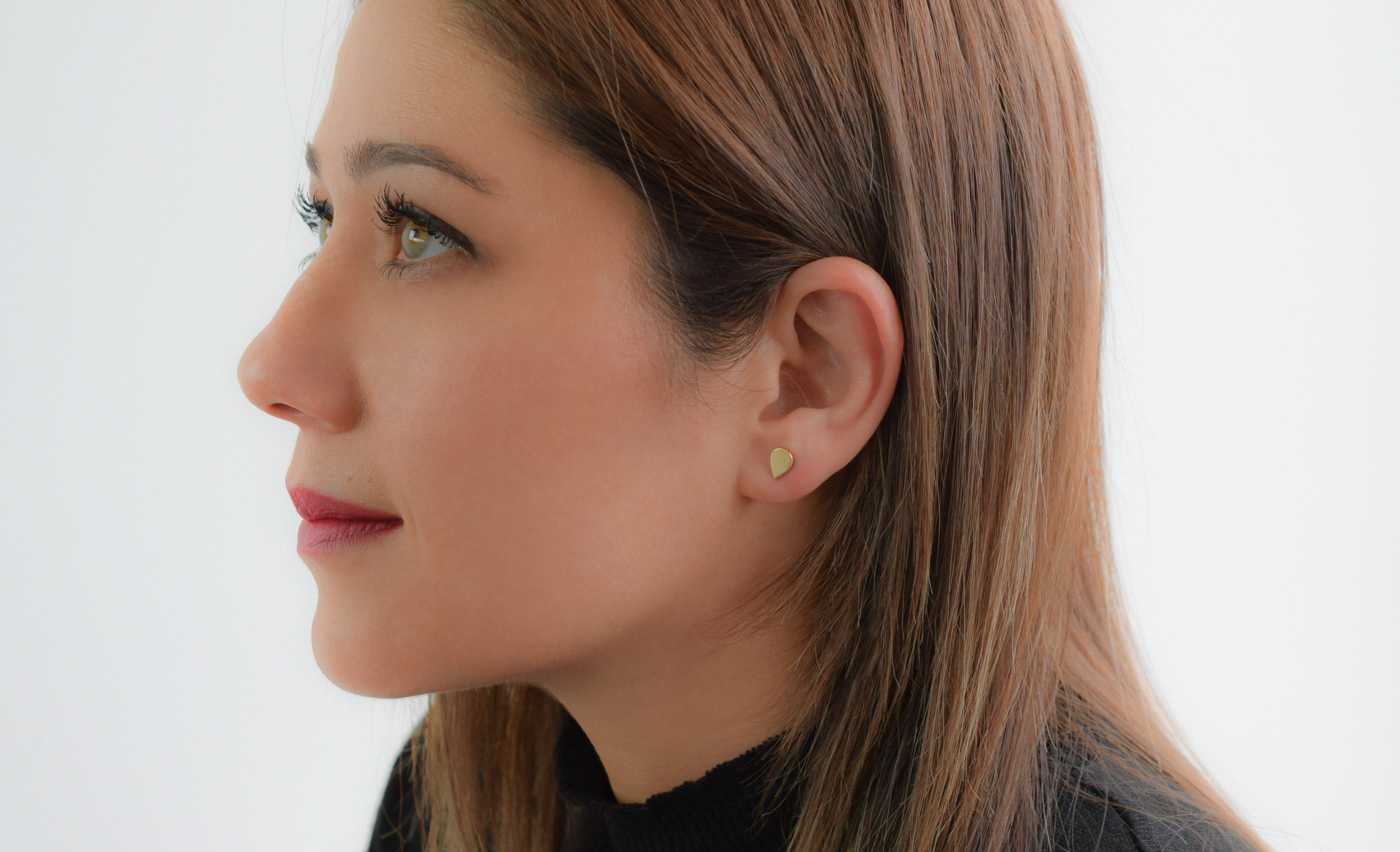 14 karaat goud oorknoppen, oorknoppen 14k druppelvormige, kleine oorbellen voor dames, traanvormige oorbellen