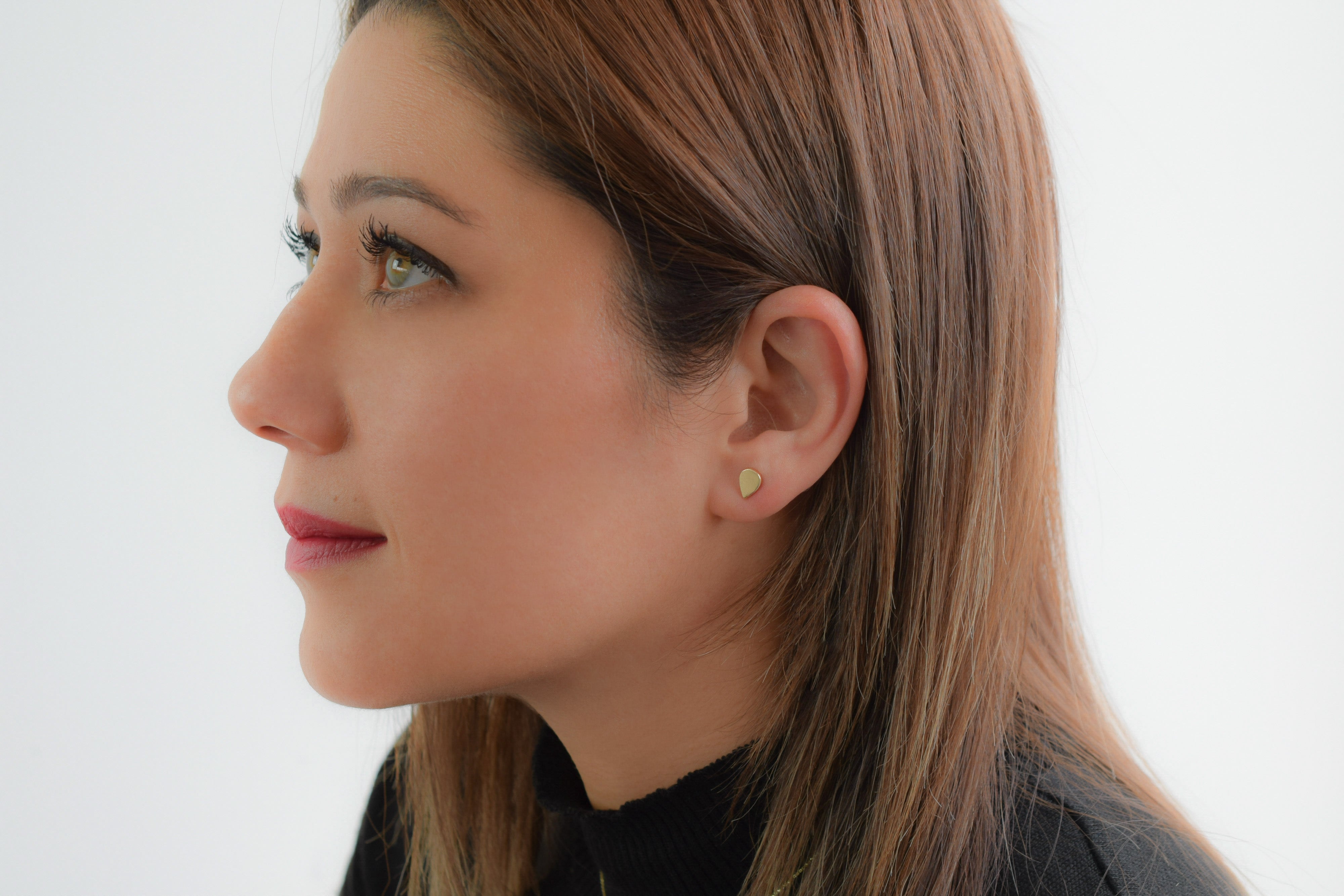 14 karaat goud oorknoppen, oorknoppen 14k druppelvormige, kleine oorbellen voor dames, traanvormige oorbellen