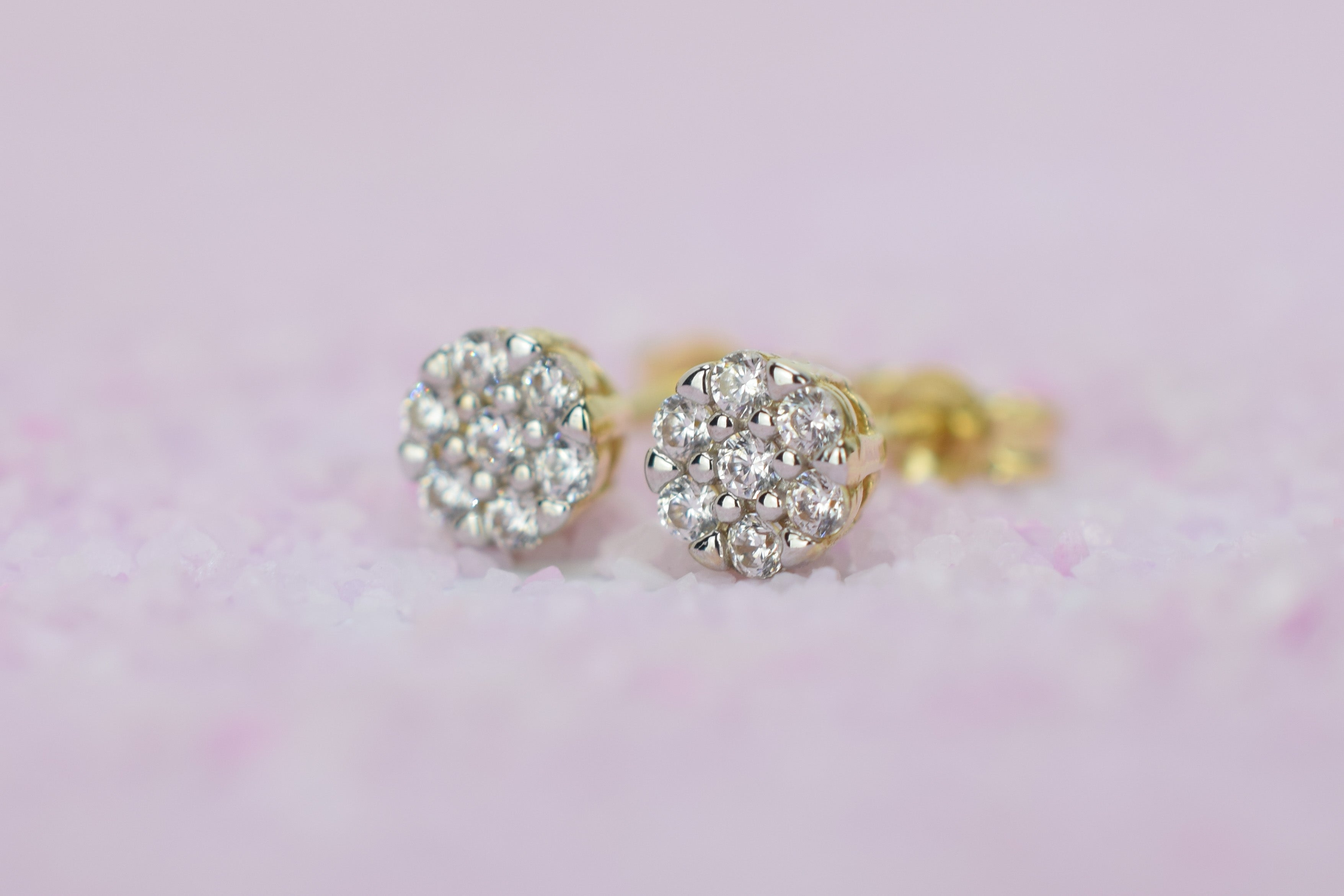 14 karaat gouden oorbellen, oorbellen goud, gouden bloemen oorbellen, oorbellen 14k bloemen, petite oorbellen goud, 14k oorbellen met stenen