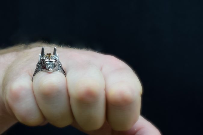 Mannen ring, Anubis sieraad, mannen sieraden, zilveren mannen ring, dier ring voor mannen, Anubis mannen ring, stalen mannen ring, stoere mannen ring