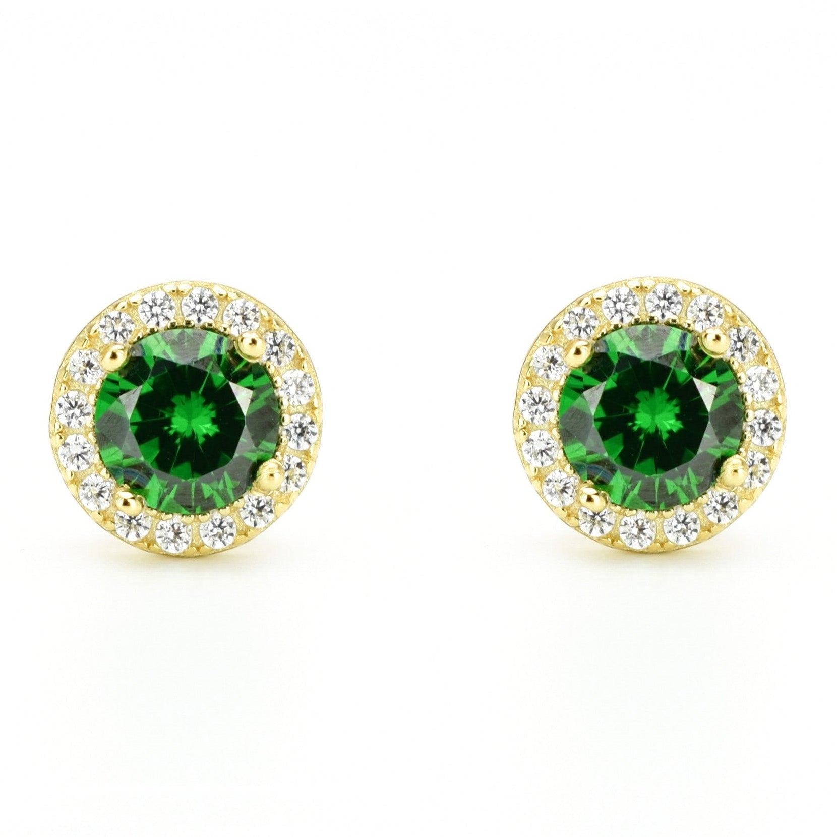 Smaragd oorbellen, gouden smaragd oorbellen, zilver smaragd oorknoppen, rosegouden smaragd oorbellen, oorbellen emarald oorbellen, birthstone oorbellen, groene oorbellen, ronde groene oorbellen, smaragd geboorte steen oorbellen, smaragd groene oorknoppen