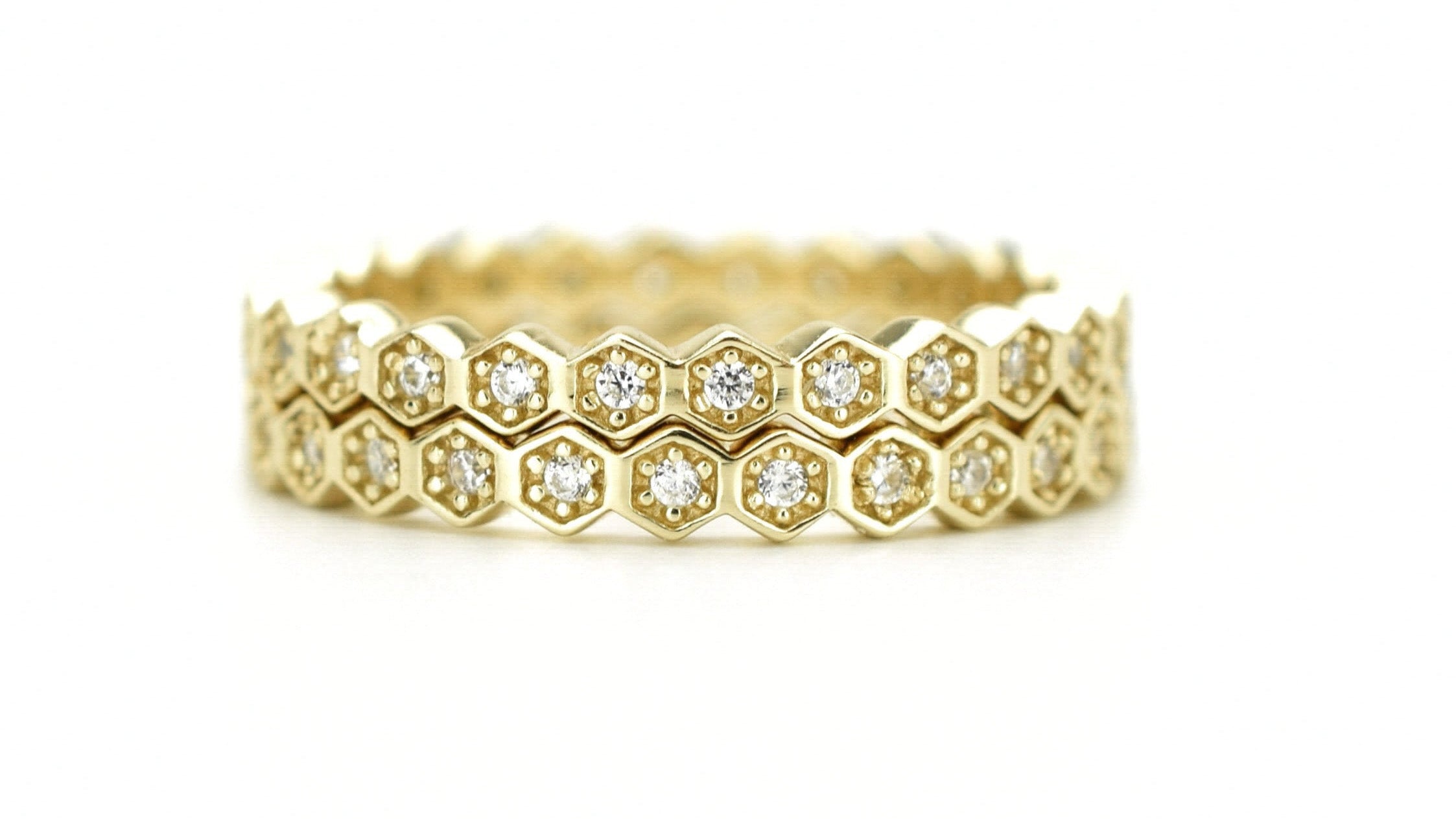 honingraat ring set, ringenset zilver, stapel ringen, aanschuifring zilver, honeycomb ring goud, aanschuifring rosegoud, unieke ringen