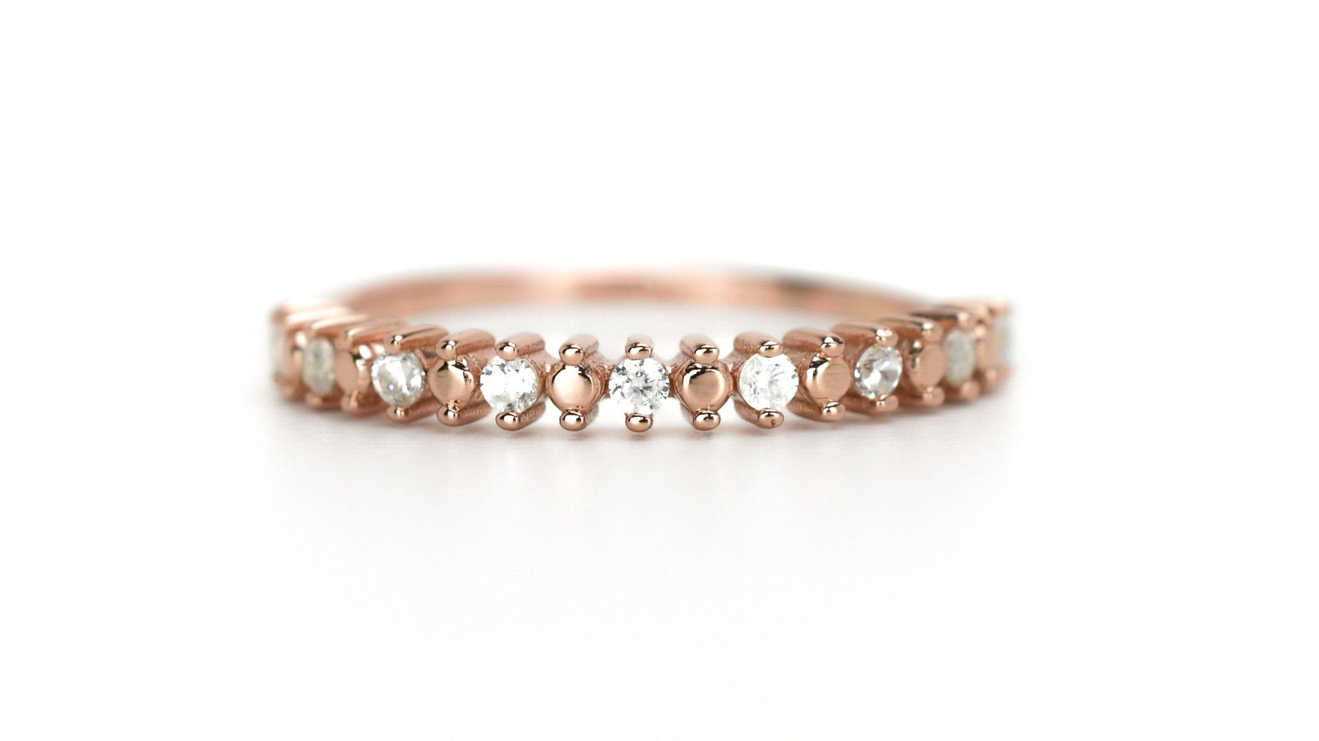 gouden ringband, rose ring met stenen, zilveren ring, ring met stenen, zilveren ring met stenen, stapelring zilver