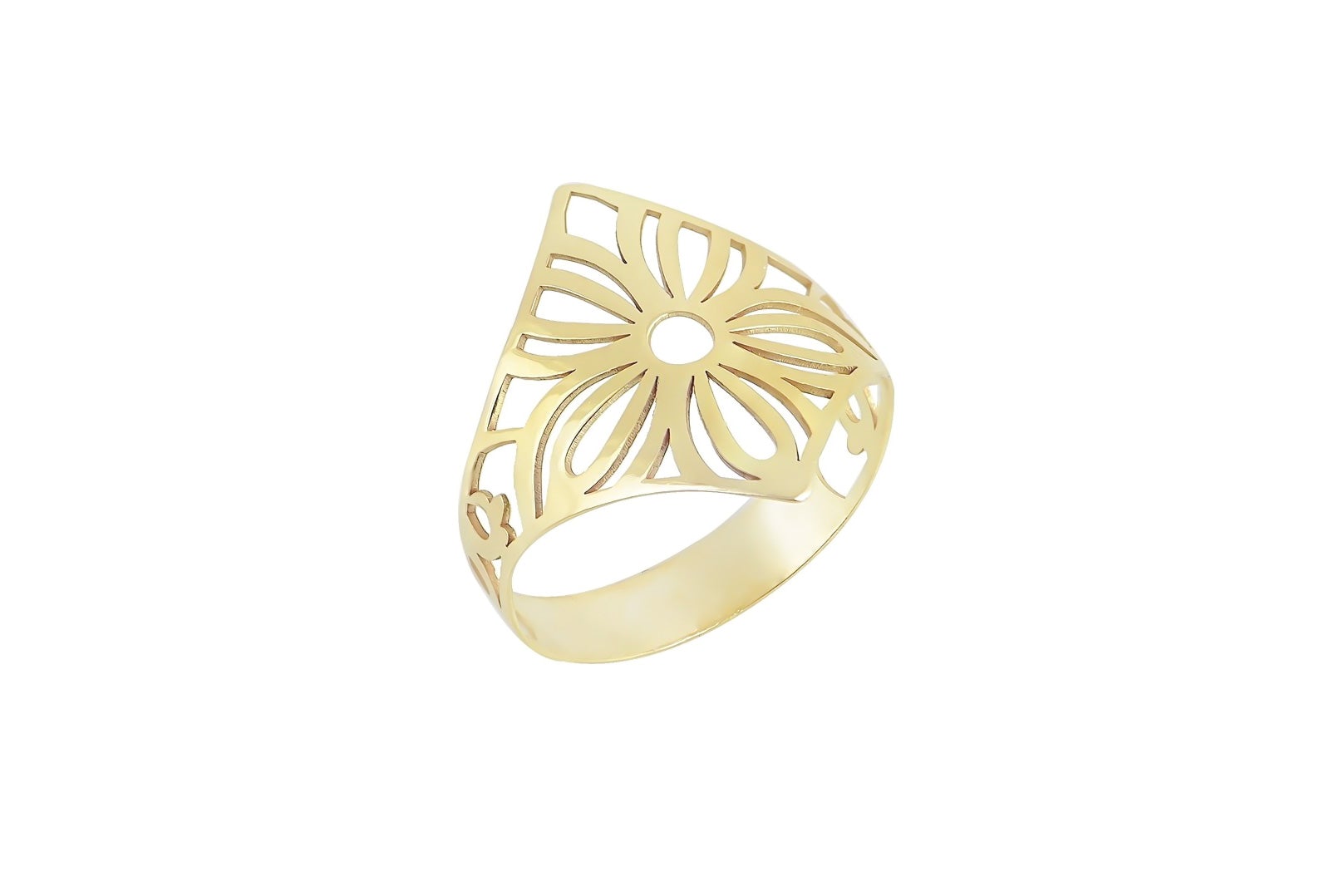 14k vierkante Ring, Brede gouden ring, 14k Ring, Vrouwen Ring, Duim Ring, Statement Ring, Sieraden, Graveer Ring, Blaadjes Ring, Roos Ring, Grote Ring, Hartjes Ring