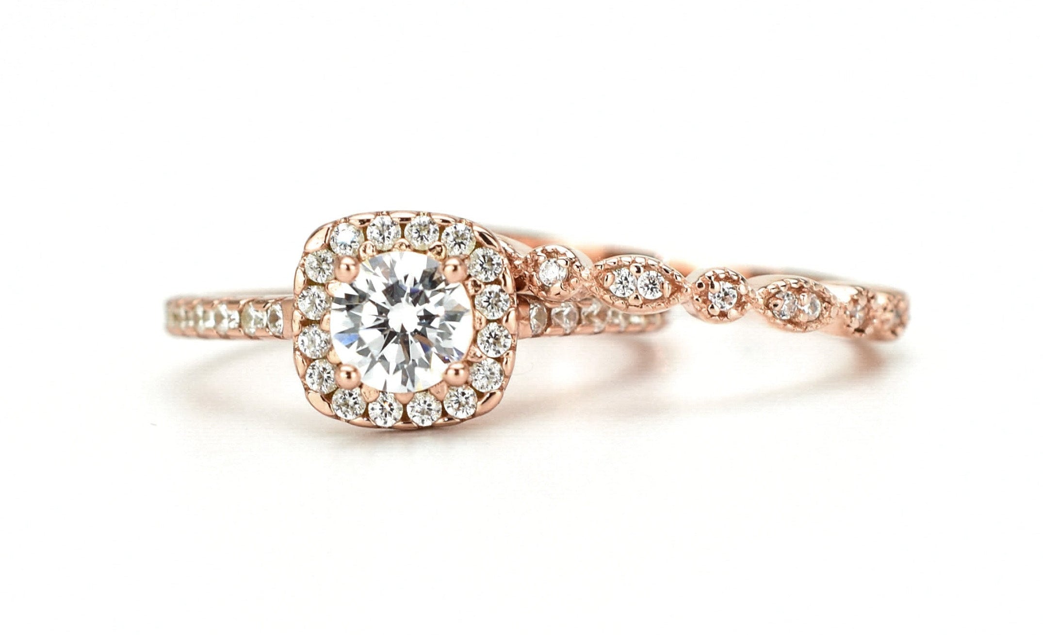 Ringset, Verlovingsring, trouwring, Halo ring, Zilveren ring, Gouden ringset, Solitaire ring, vriendschapsring, promise ring