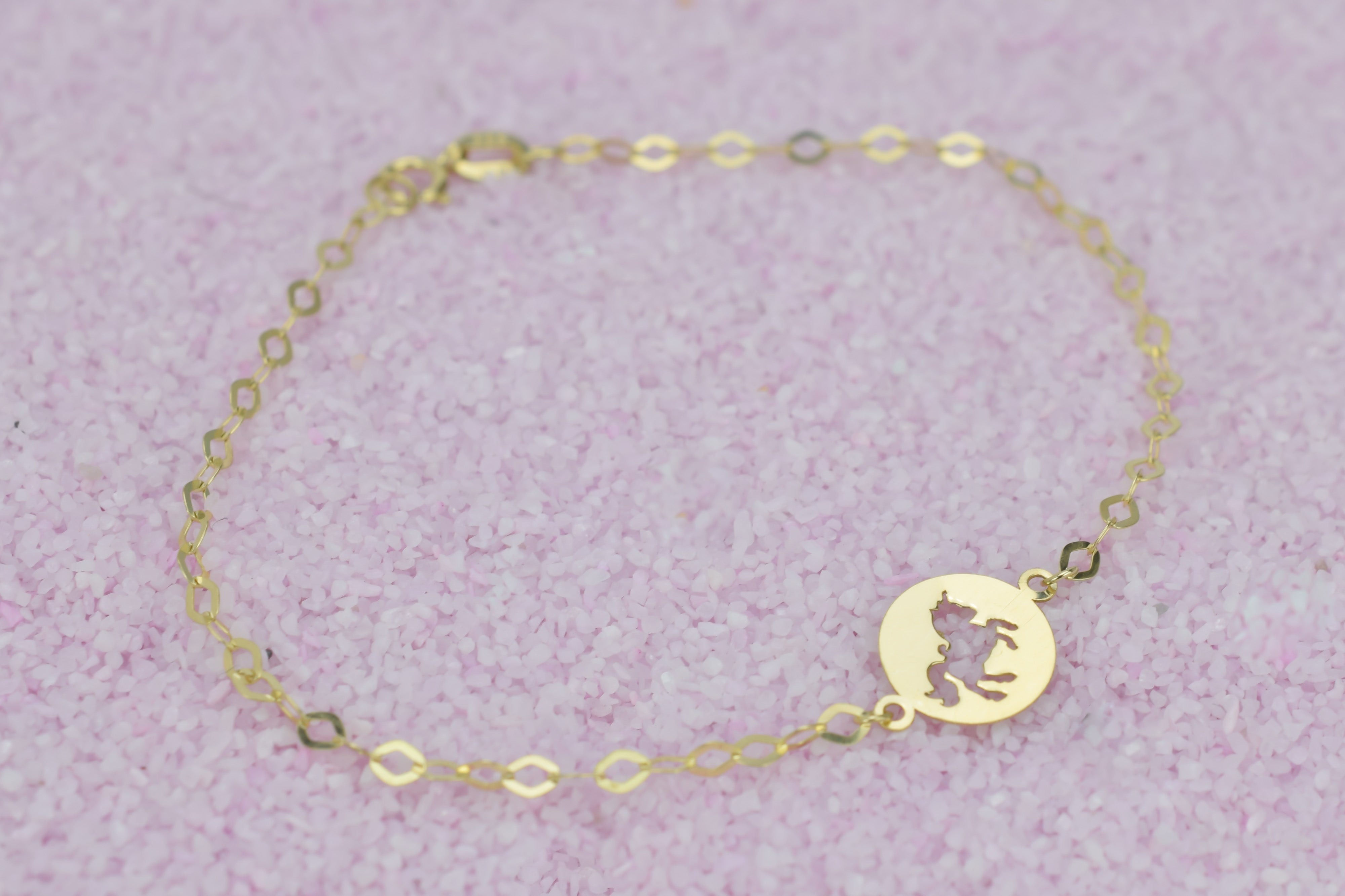 Dames Armband, mooie dames armband, 14k dames armband, gouden eenhoorn armband, eenhoorn armband, schakelarmband dames, 14 karaat sieraden eenhoorn, uncorn armband goud