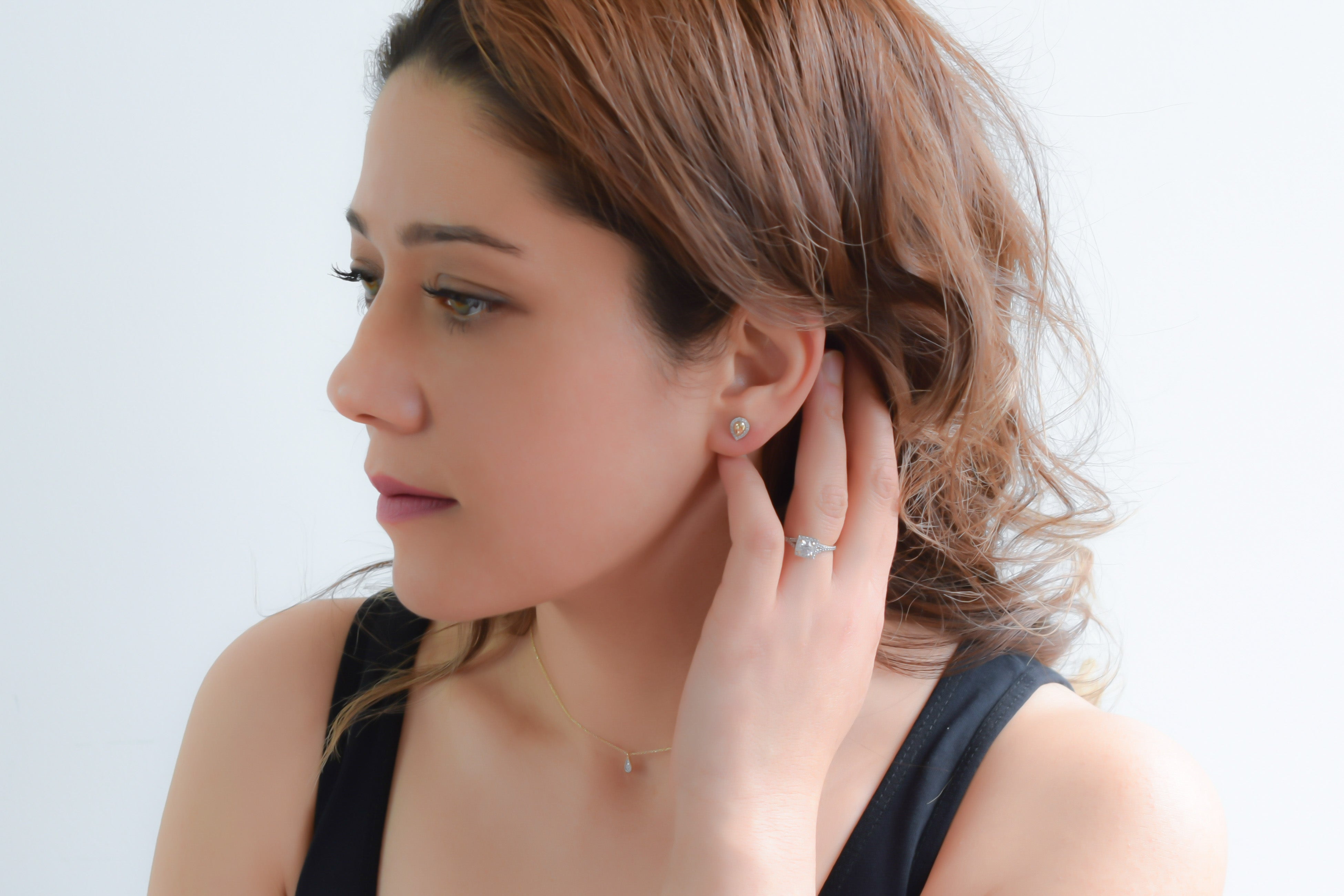 druppel ketting goud, gouden druppel ketting, 14k gouden petite ketting, ketting goud