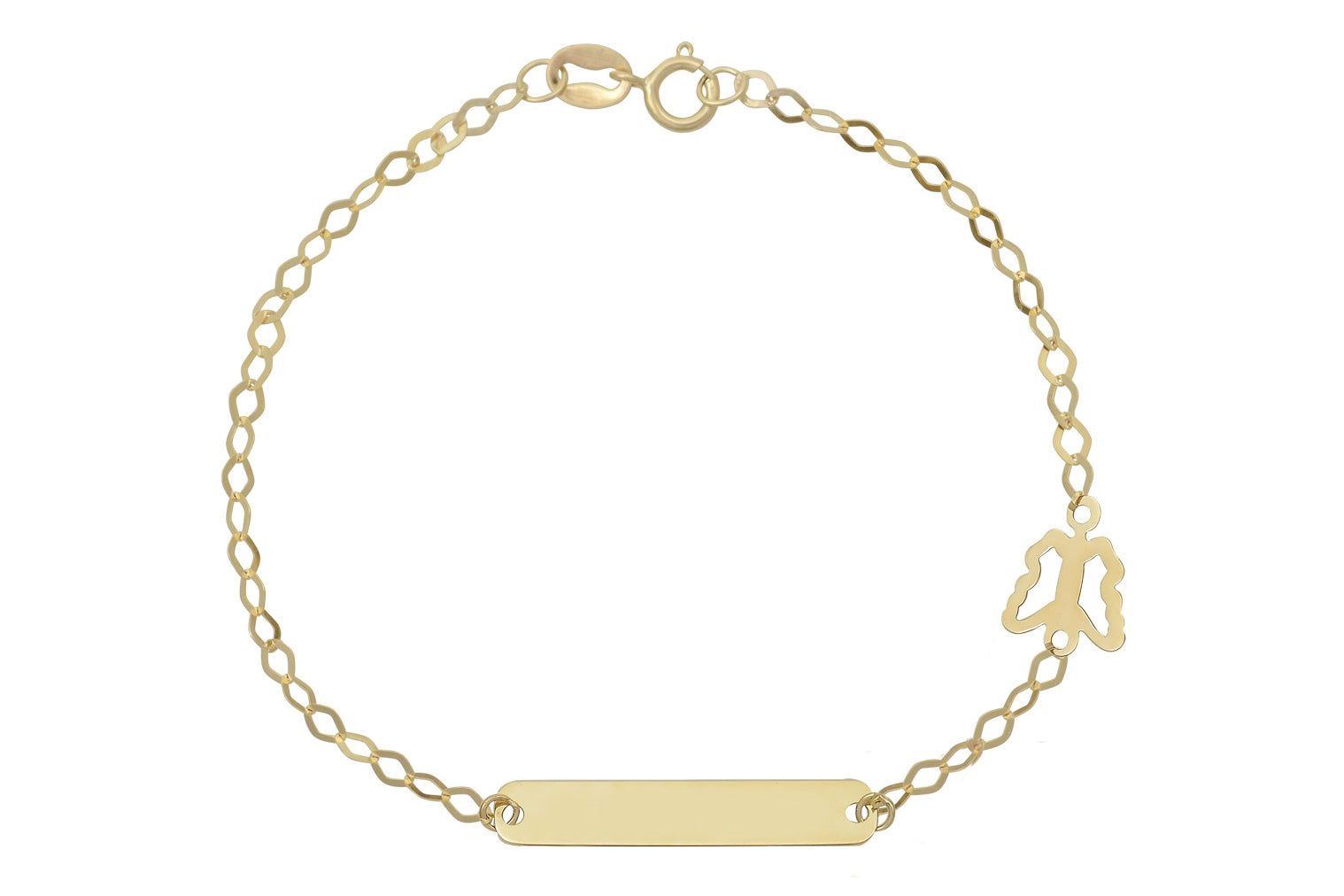 vlinder baby armbandje, gouden kinderarmbandje, armband goud voor kinderen, 14k vlinder armbandje, disney armband, plaatarmbandje goud, 14k gouden kinderarmband, gouden baby armbandje,kraamcadeau, baby kadootje