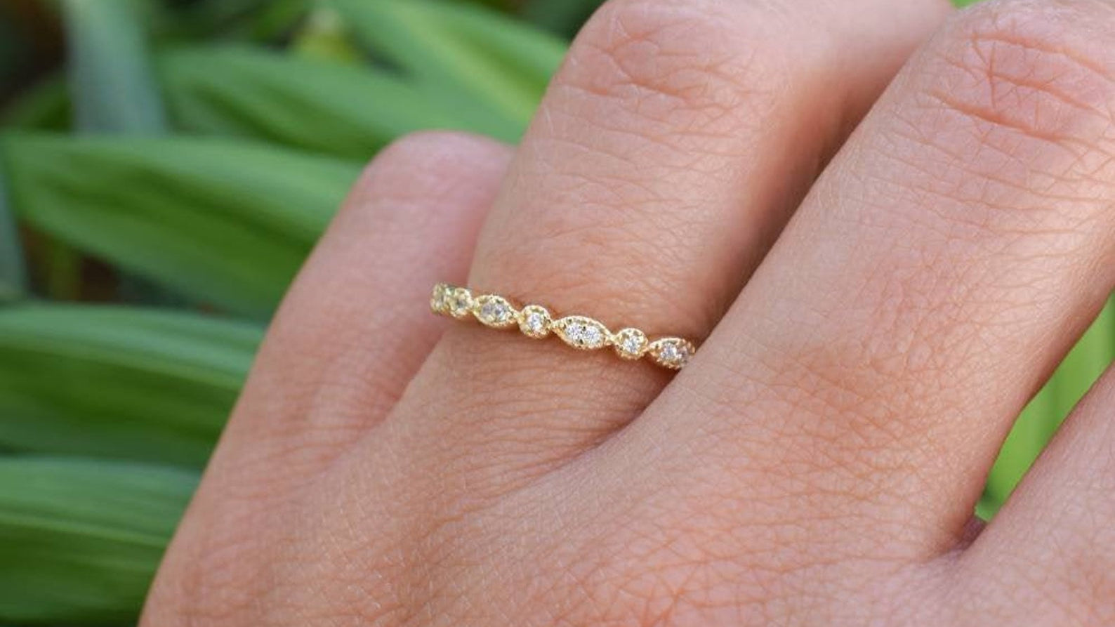 Gouden aanschuifring, 18k gouden ring, vintage ring, stapelring klassiek, klassieke ringband, mix&match ring