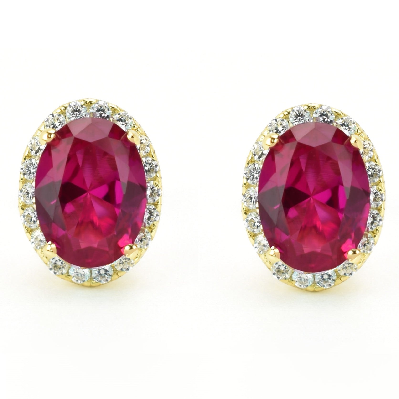 VerOna Robijn Ovale Oorknoppen